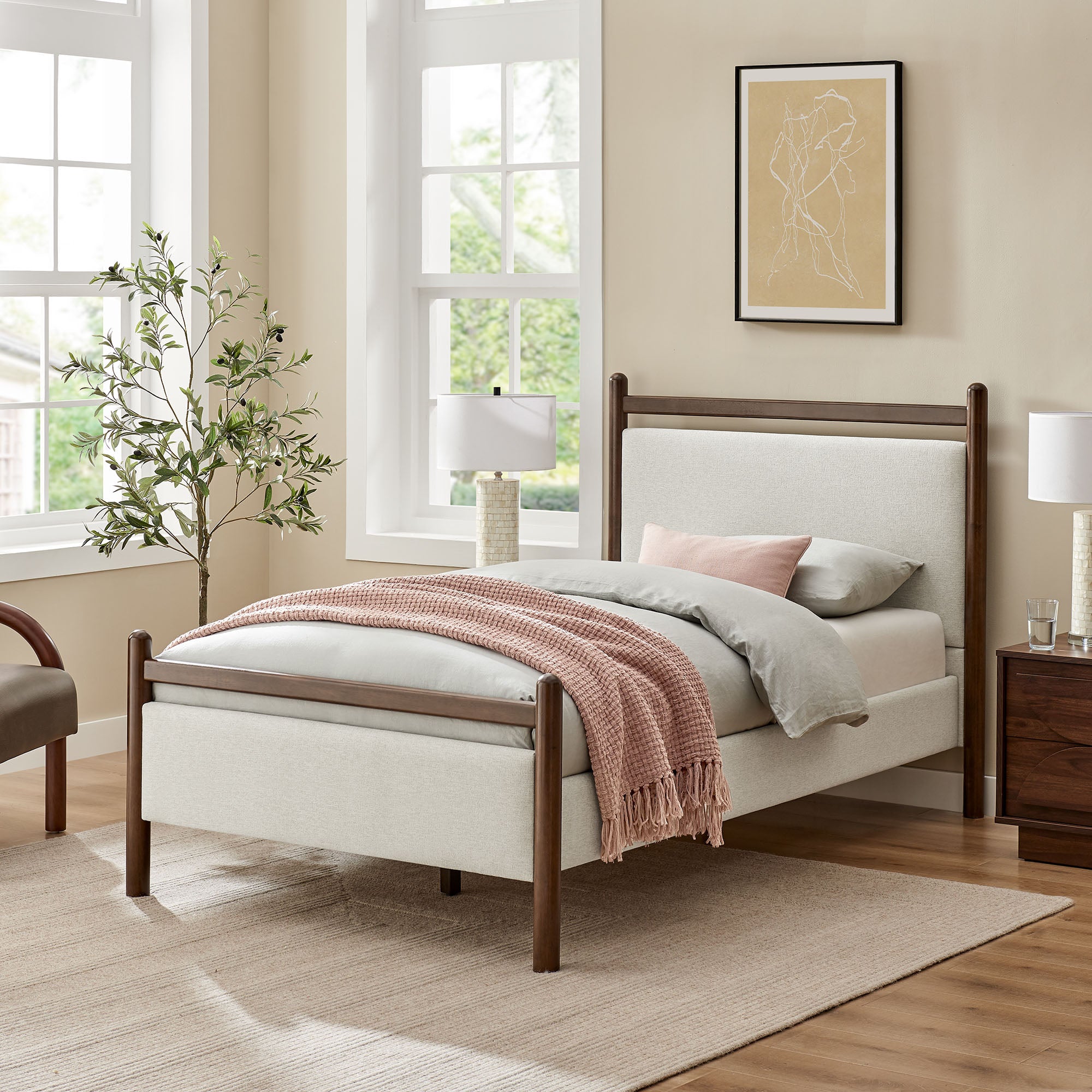 Ginny Size Platform Bed Frame