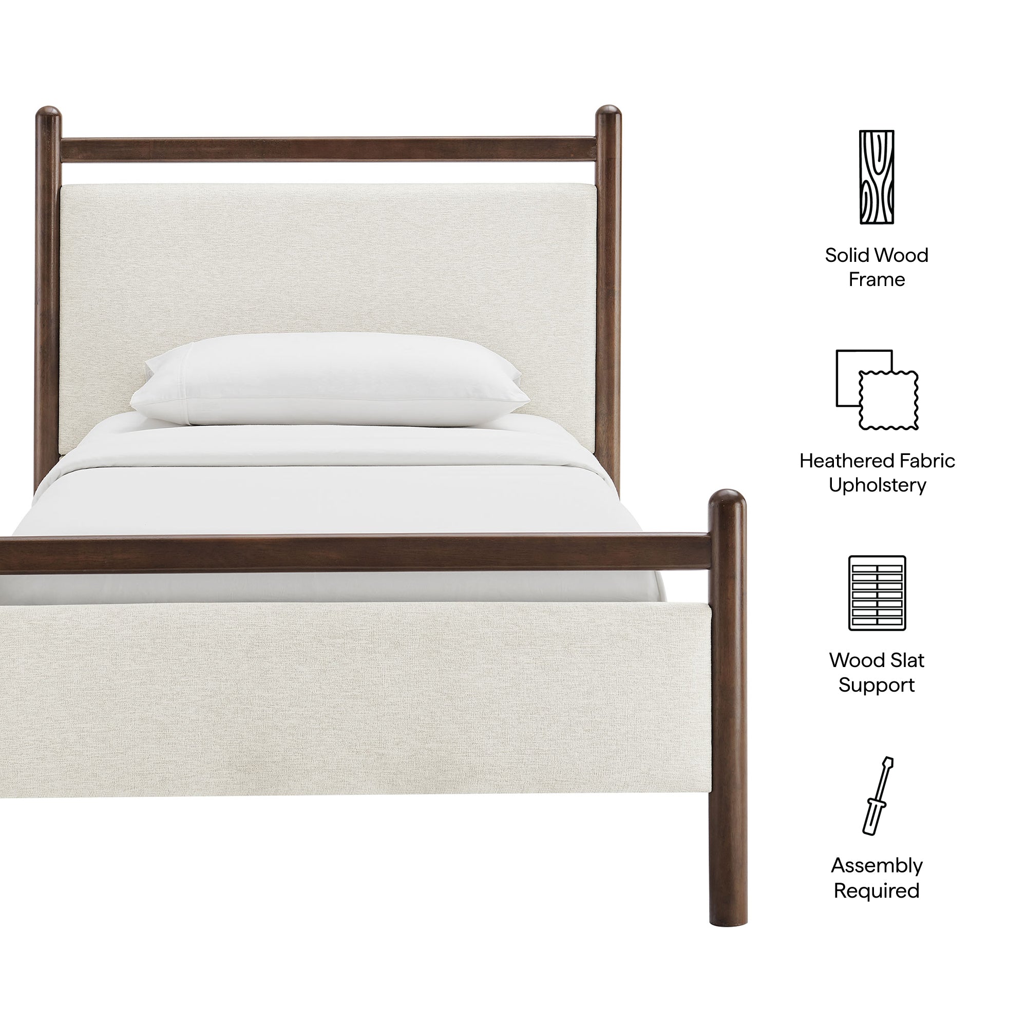 Ginny Size Platform Bed Frame