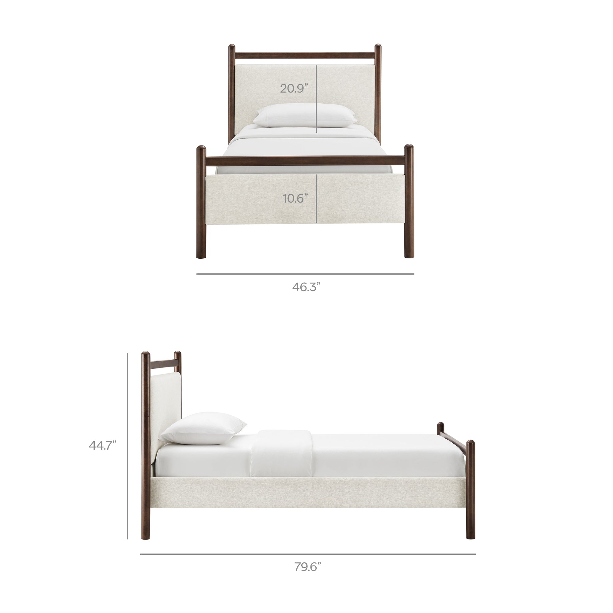Ginny Size Platform Bed Frame
