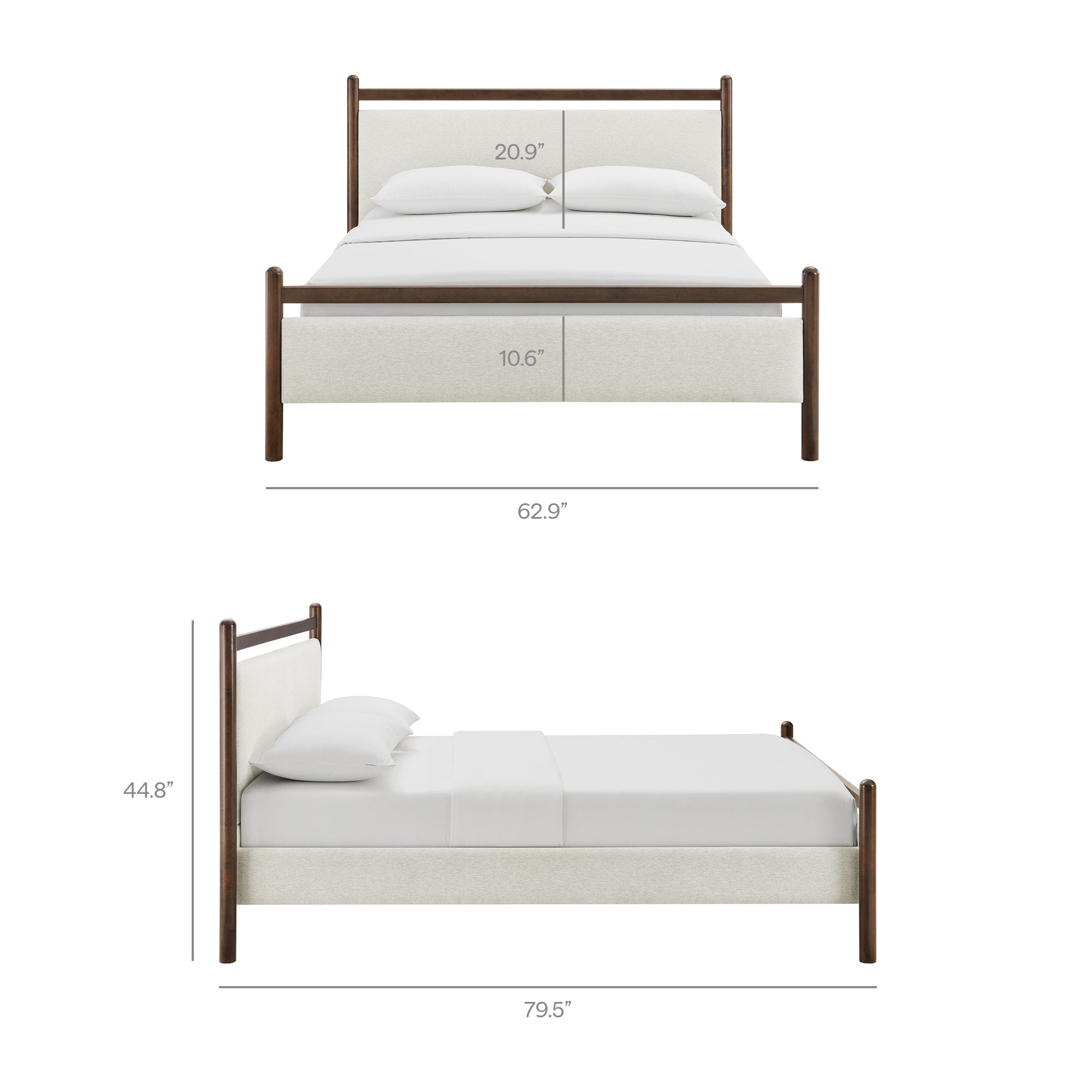 Ginny Size Platform Bed Frame