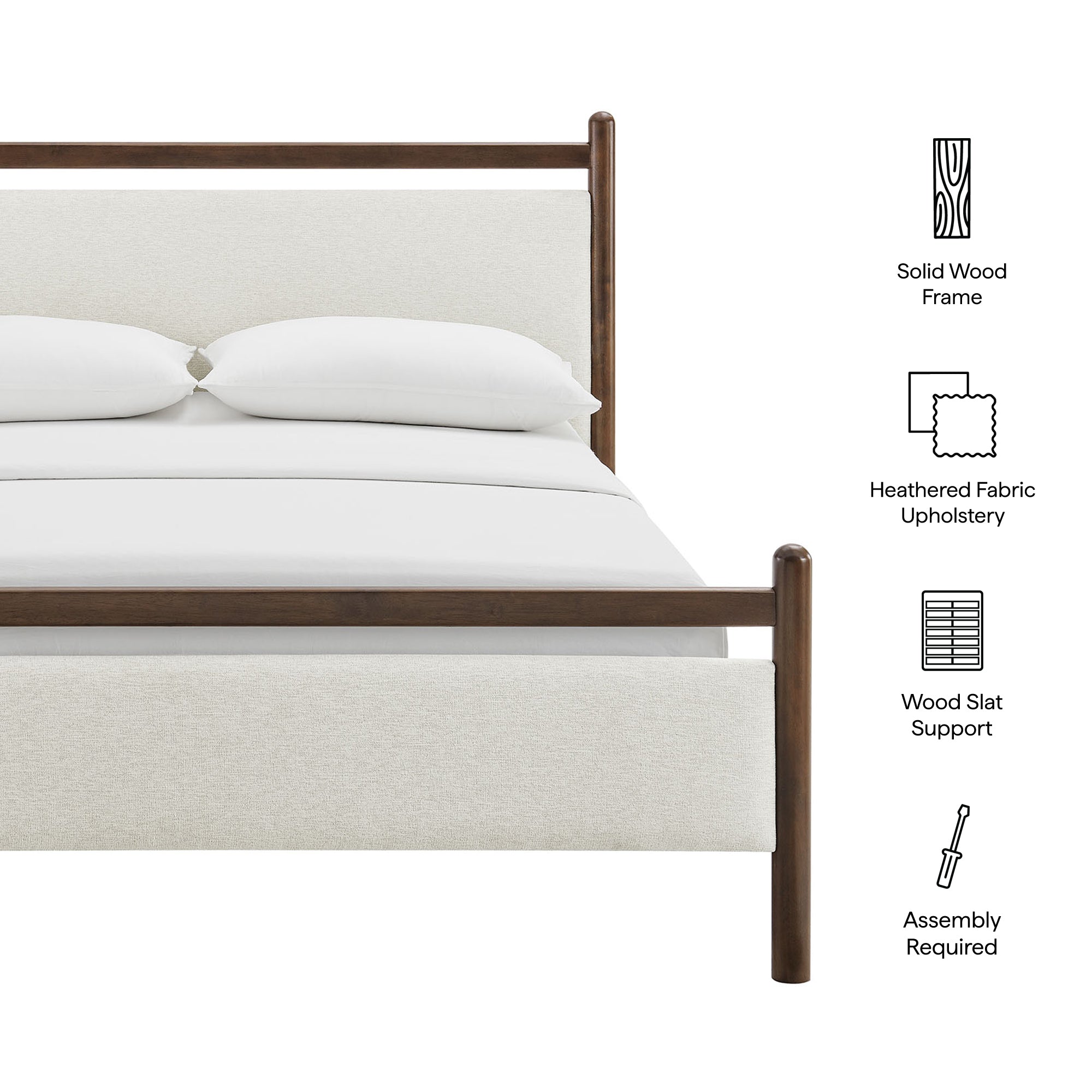 Ginny Size Platform Bed Frame