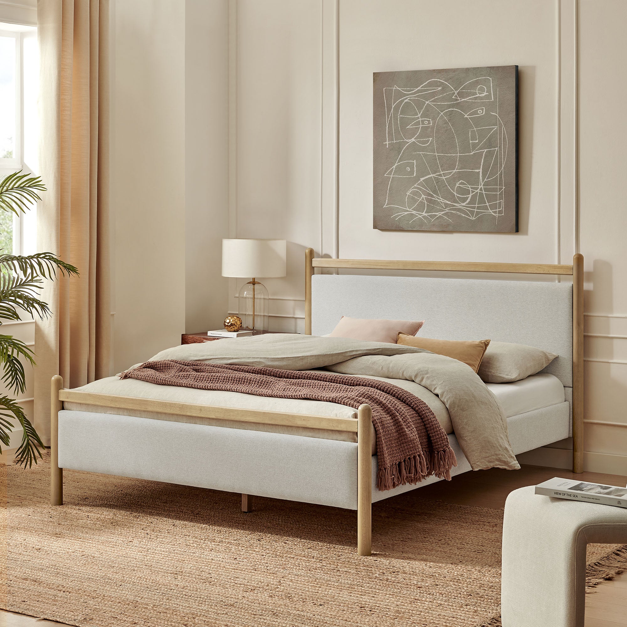 Ginny Size Platform Bed Frame