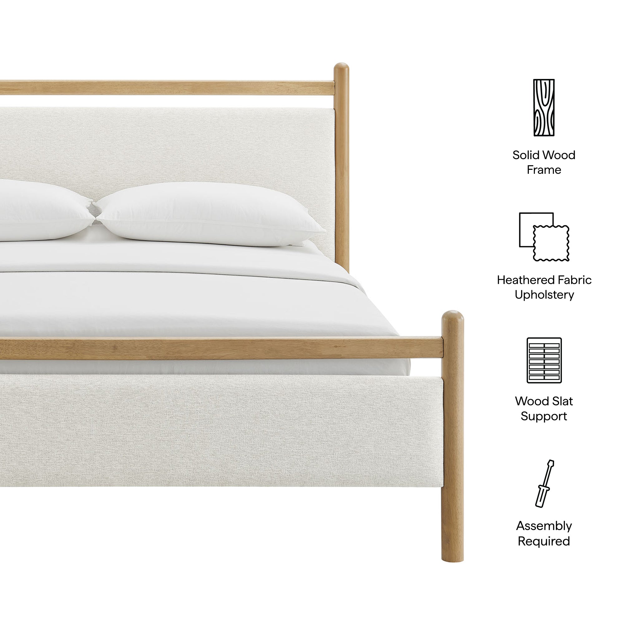 Ginny Size Platform Bed Frame