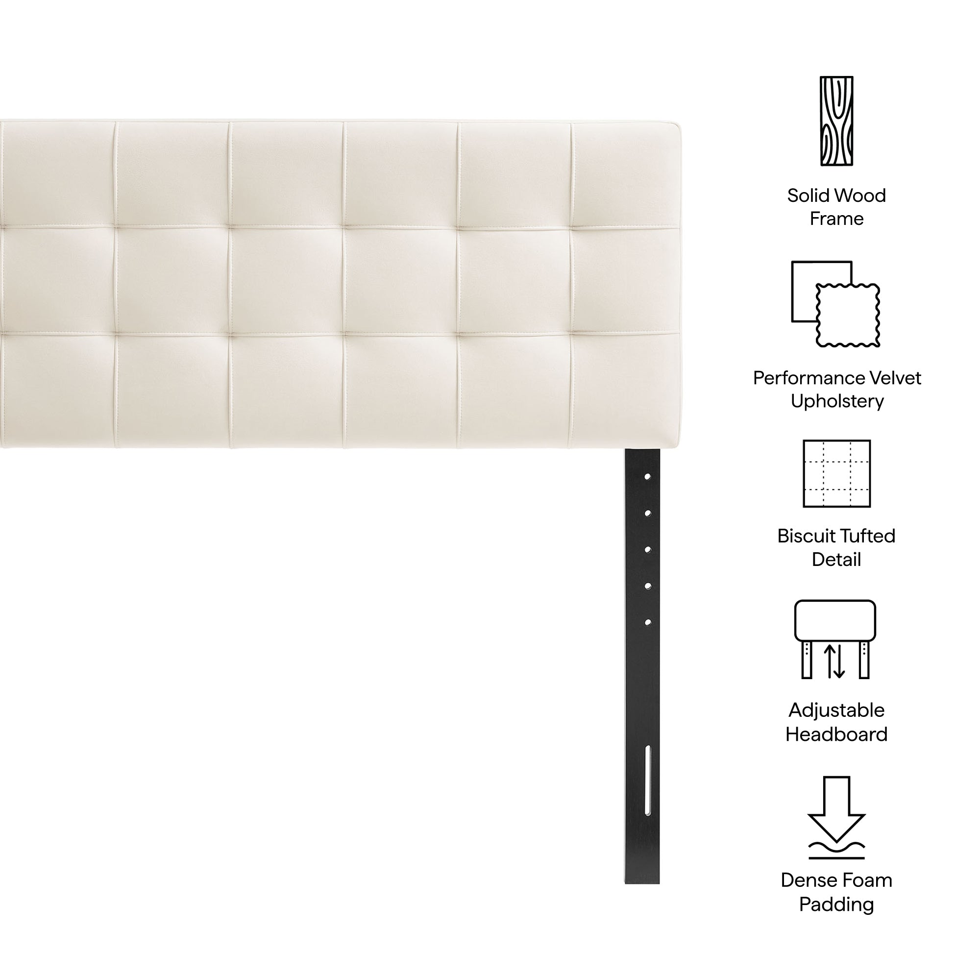 Lily Stain-Resistant Performance Velvet Size Headboard