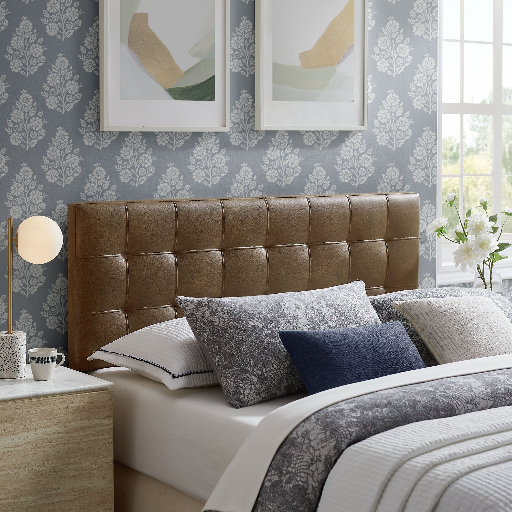 Lily Vegan Leather Size Headboard