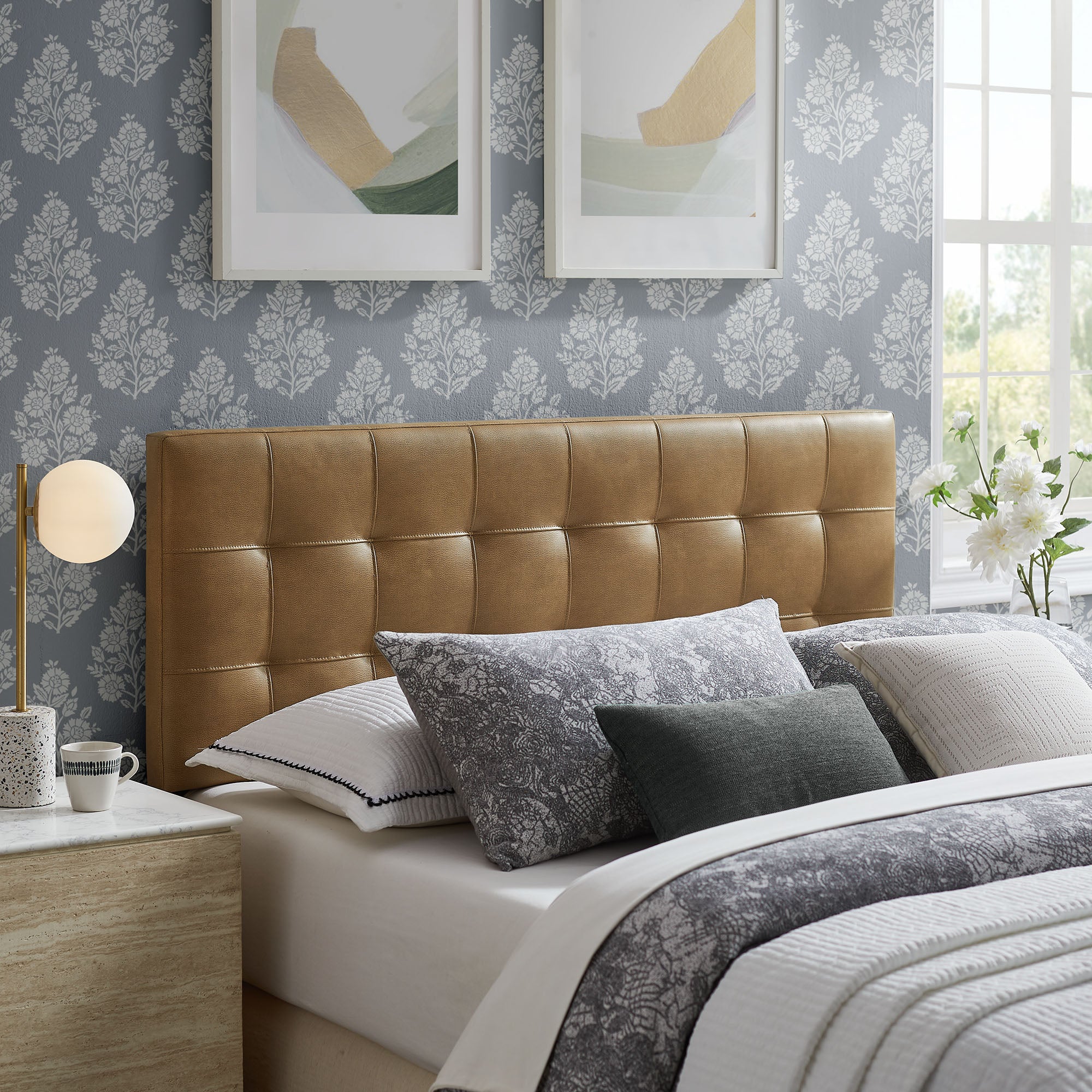 Lily Vegan Leather Size Headboard