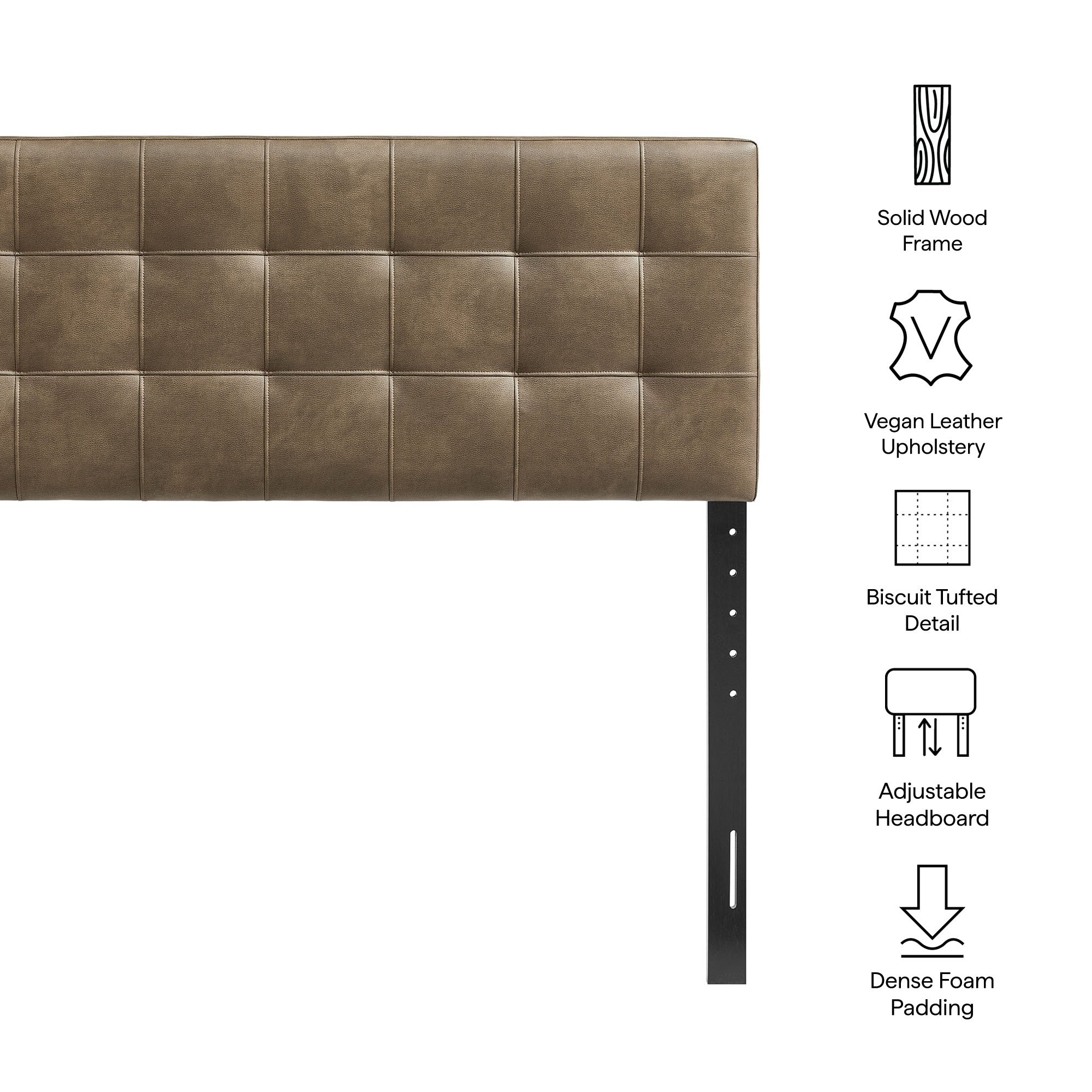 Lily Vegan Leather Size Headboard