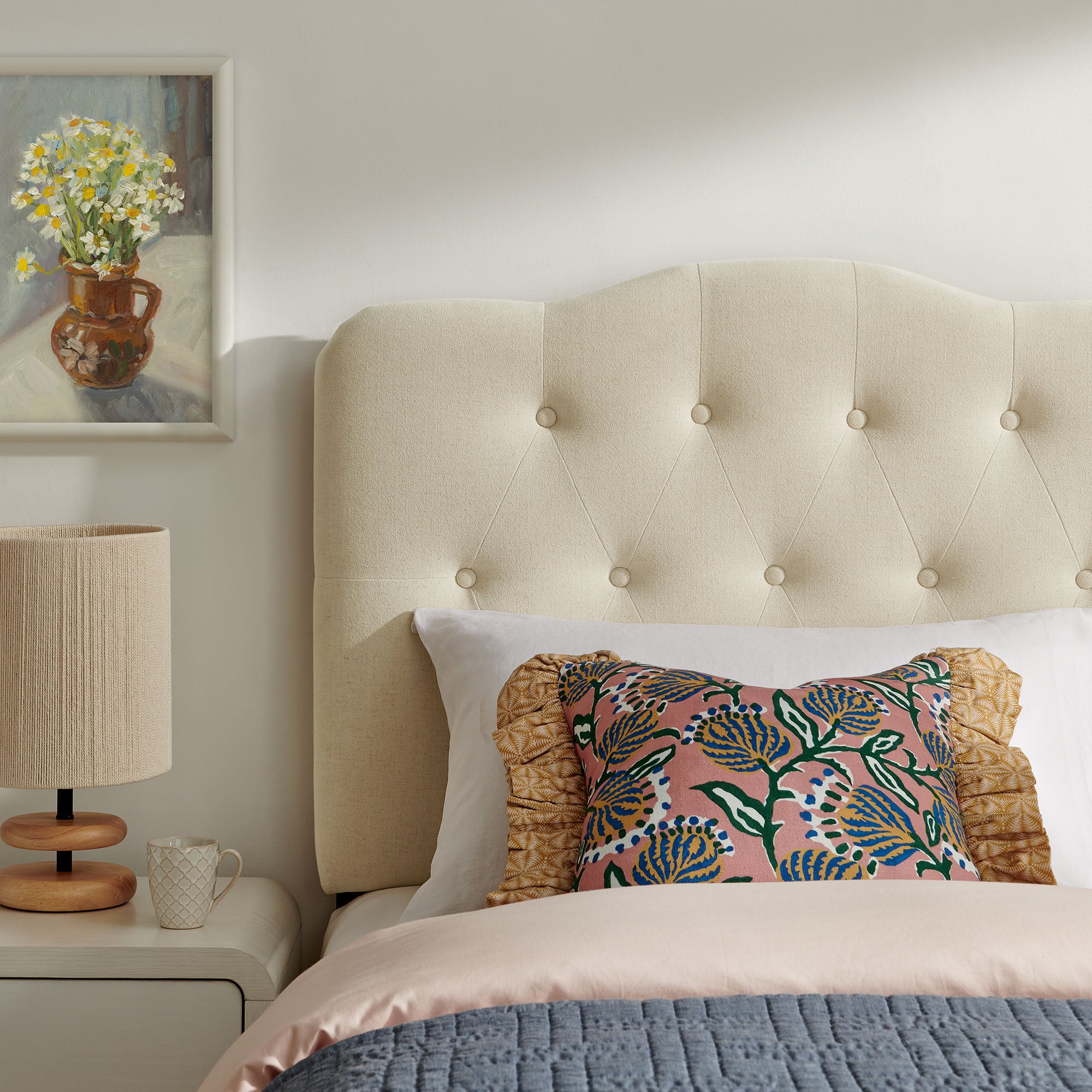 Annabel Premium Linen Blend Headboard