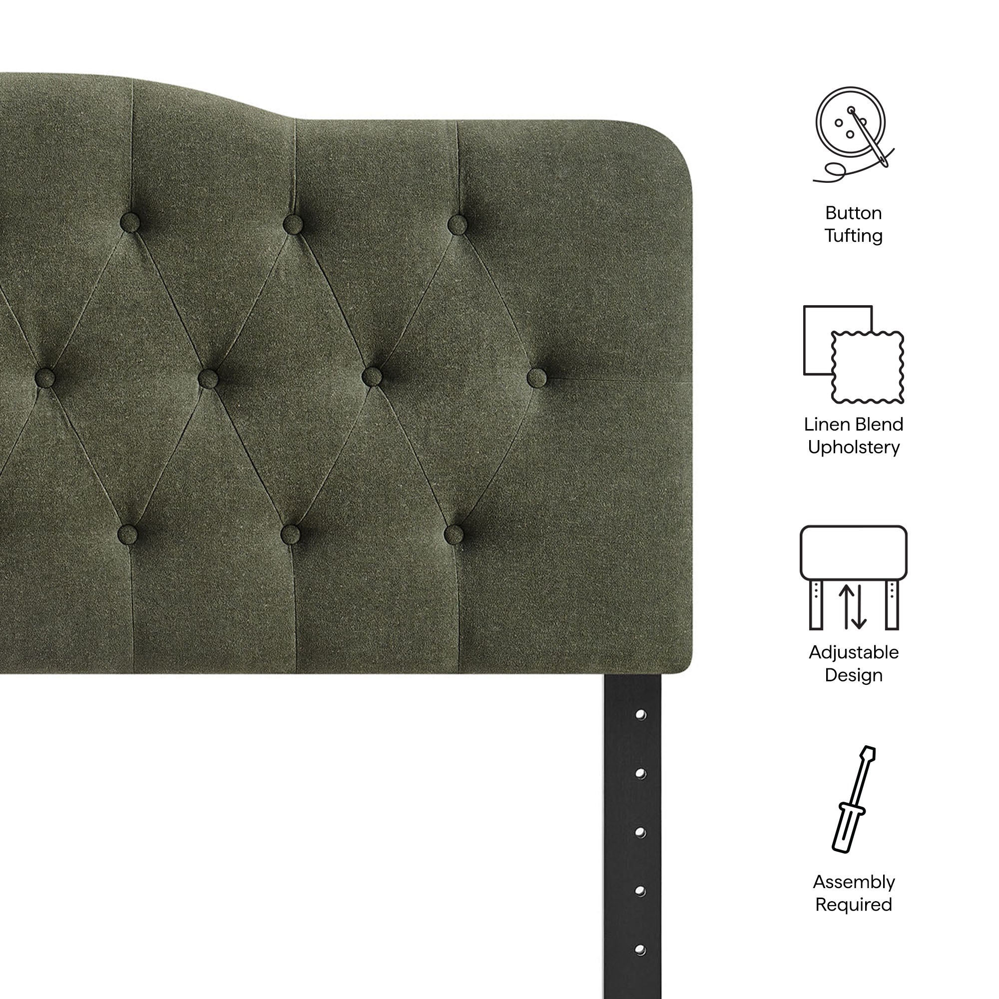 Annabel Premium Linen Blend Headboard