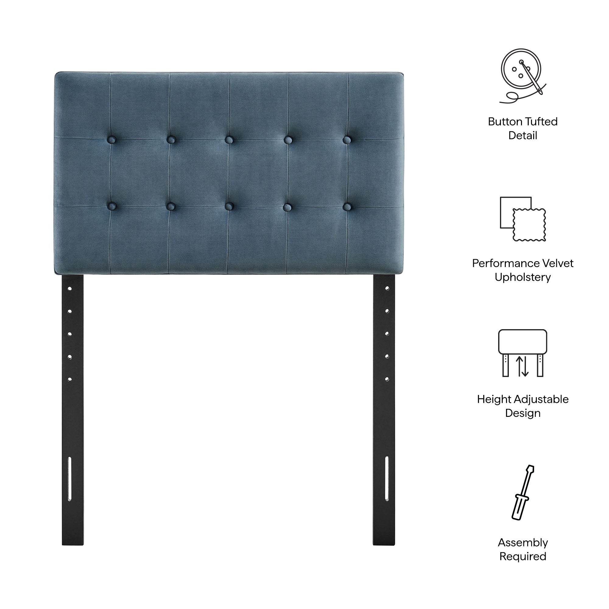 Emily Stain-Resistant Performance Velvet Headboard