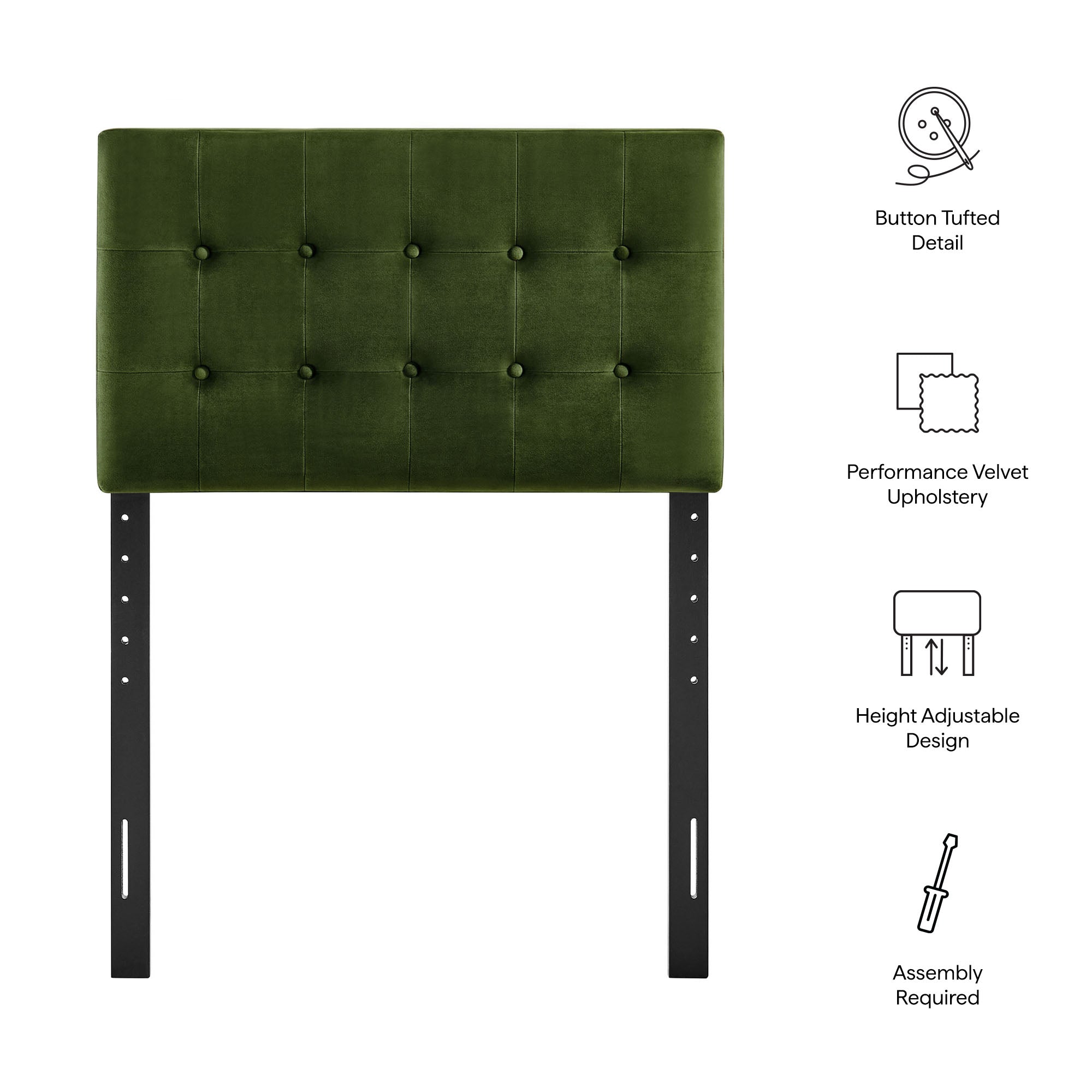Emily Stain-Resistant Performance Velvet Headboard