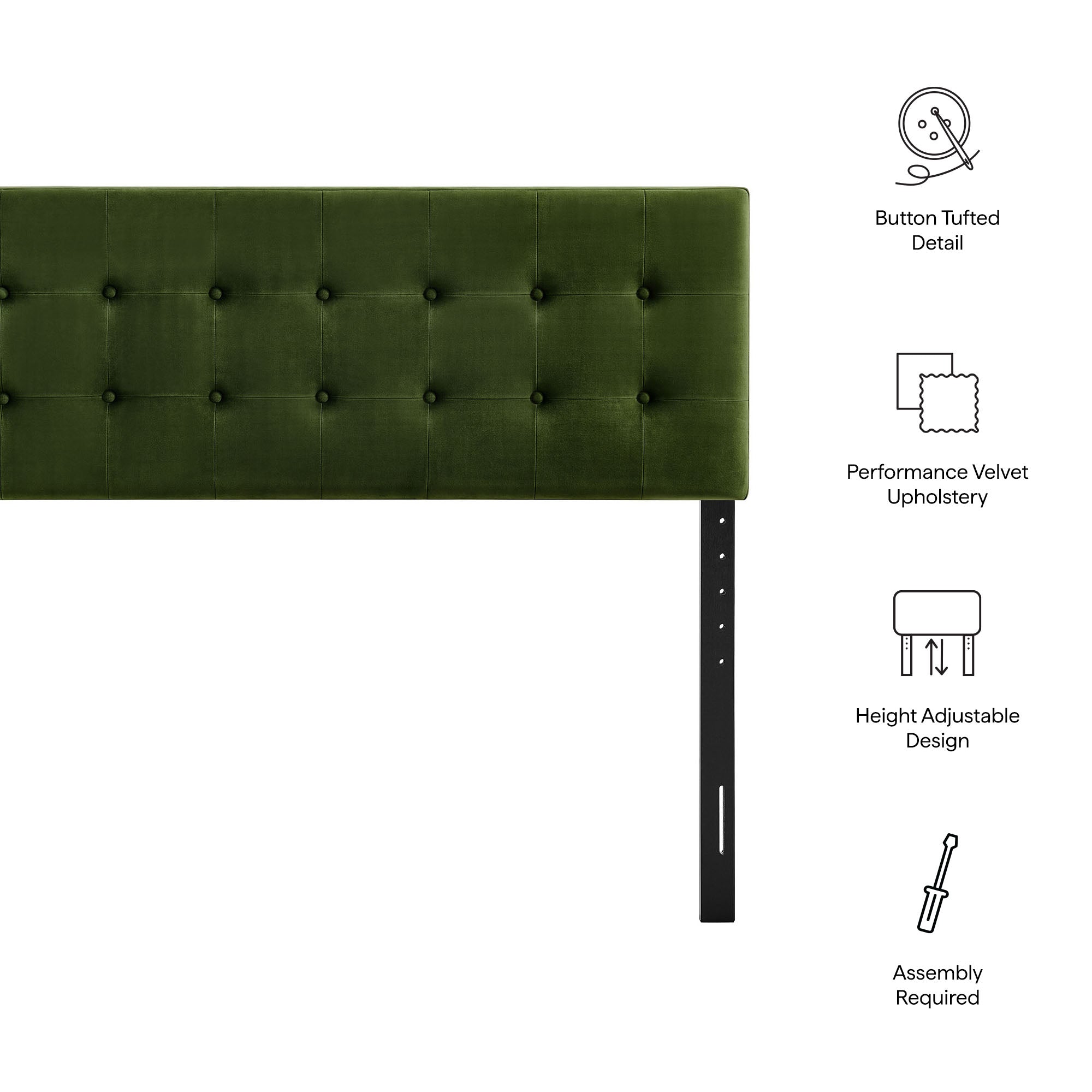 Emily Stain-Resistant Performance Velvet Headboard