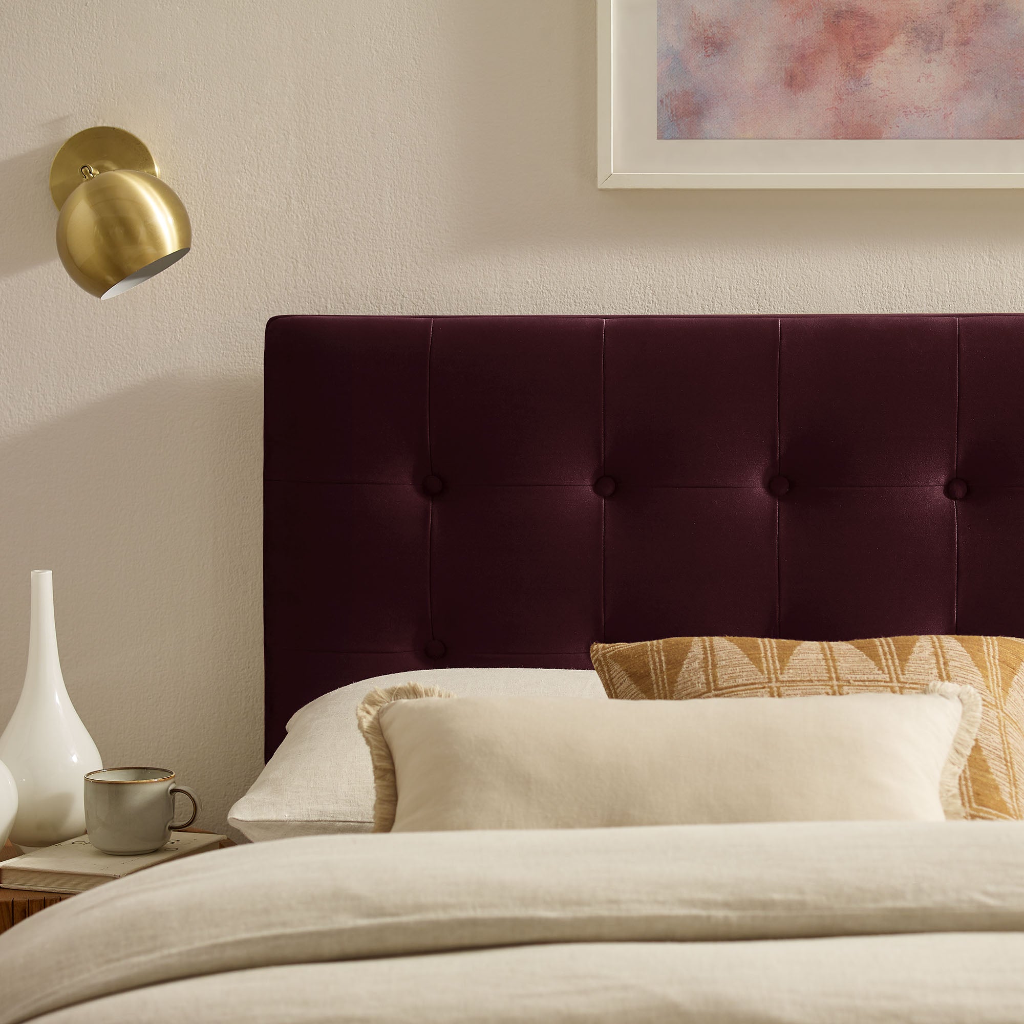 Emily Stain-Resistant Performance Velvet Headboard