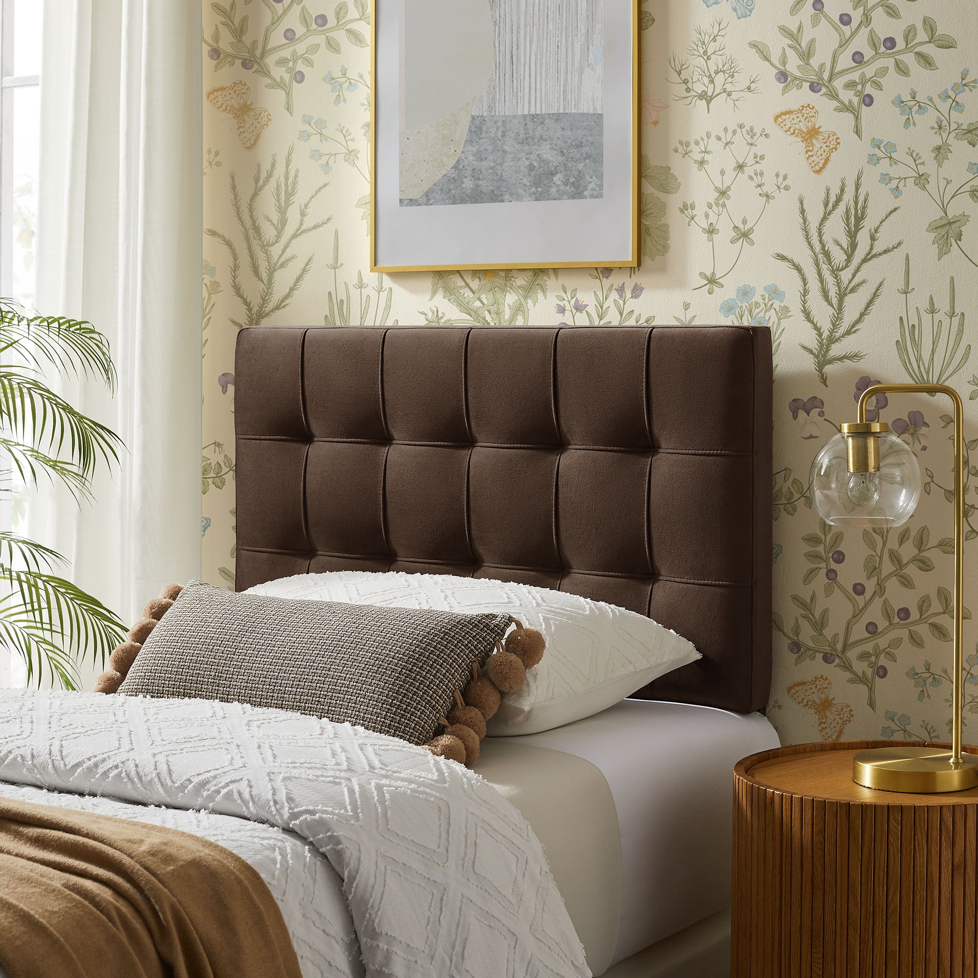 Lily Stain-Resistant Performance Velvet Size Headboard