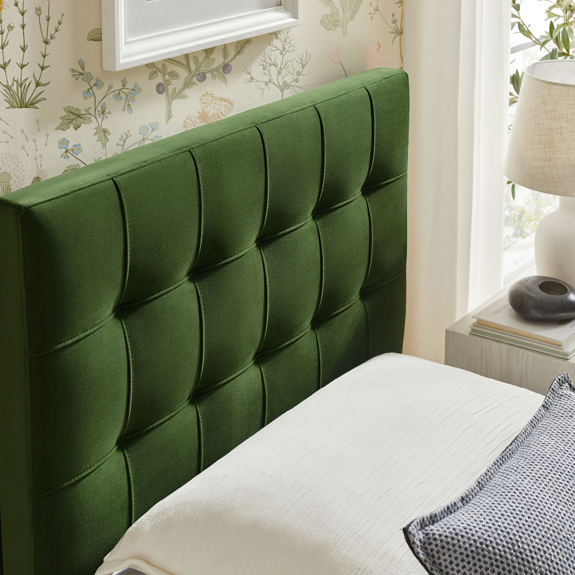 Lily Stain-Resistant Performance Velvet Size Headboard