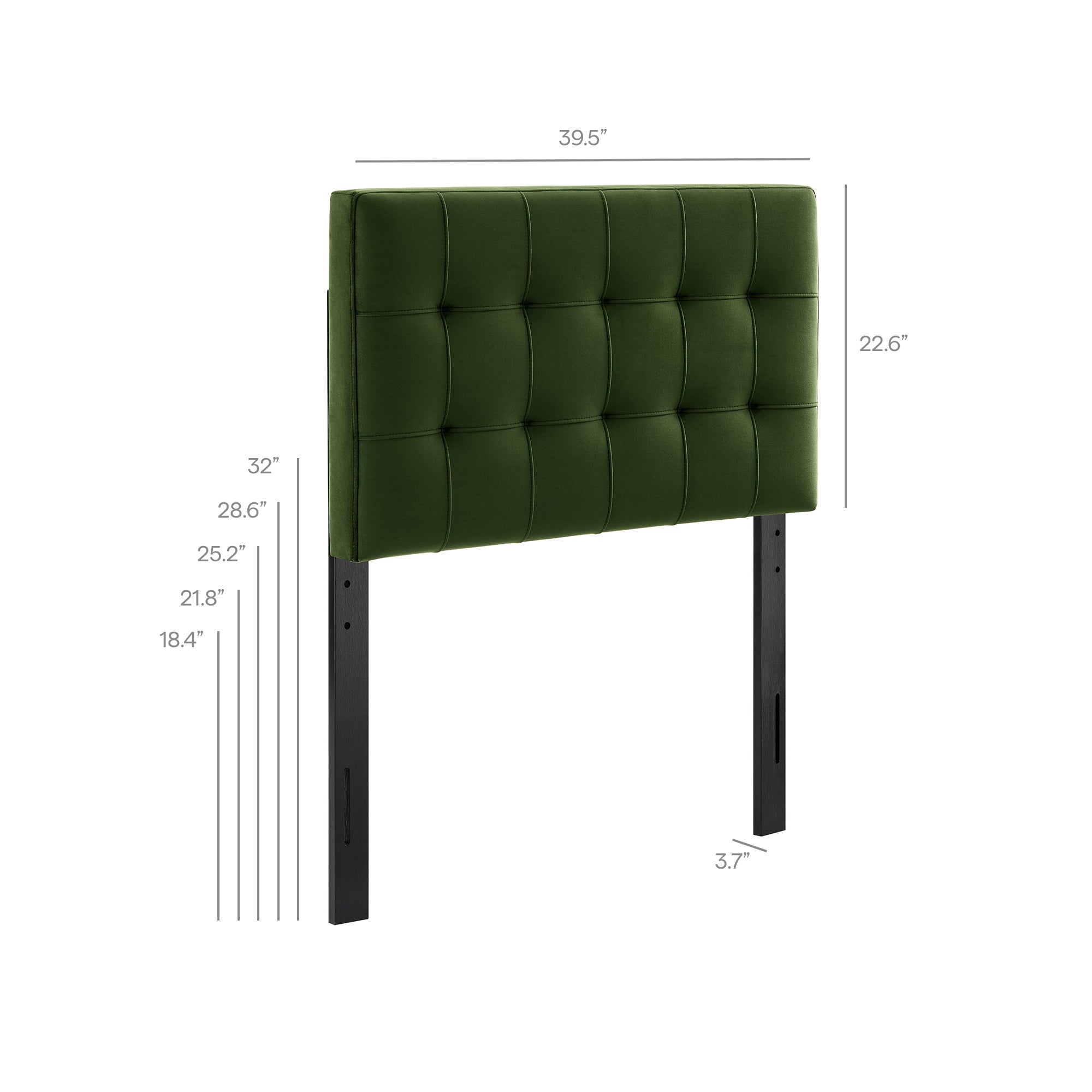 Lily Stain-Resistant Performance Velvet Size Headboard