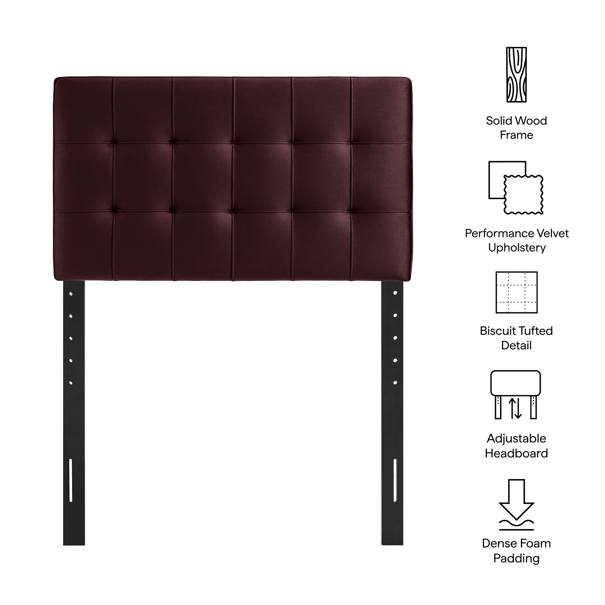 Lily Stain-Resistant Performance Velvet Size Headboard