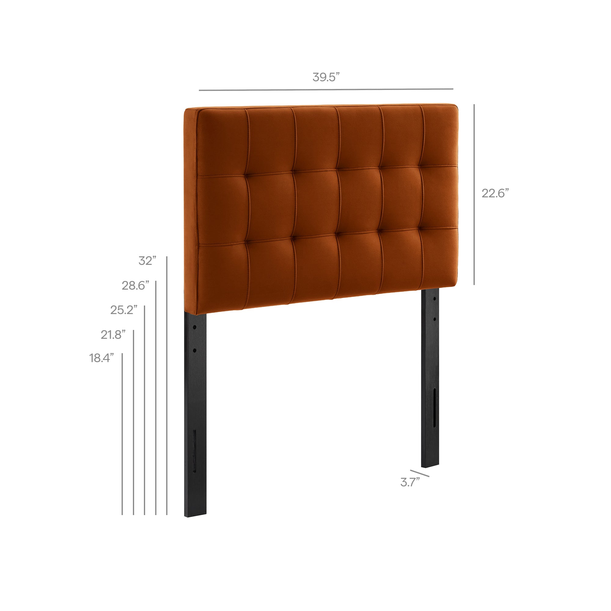 Lily Stain-Resistant Performance Velvet Size Headboard