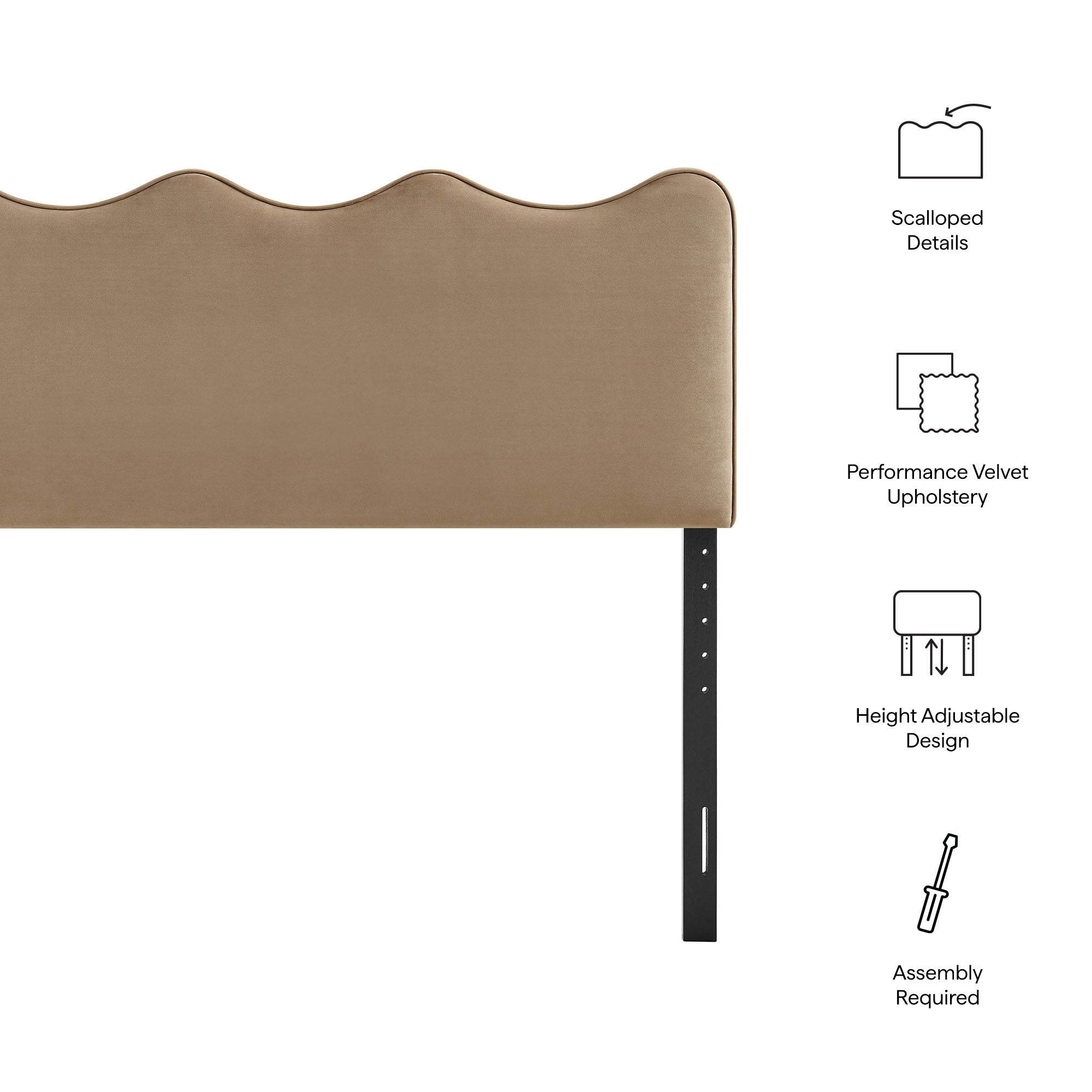 Athena Stain-Resistant Performance Velvet Headboard