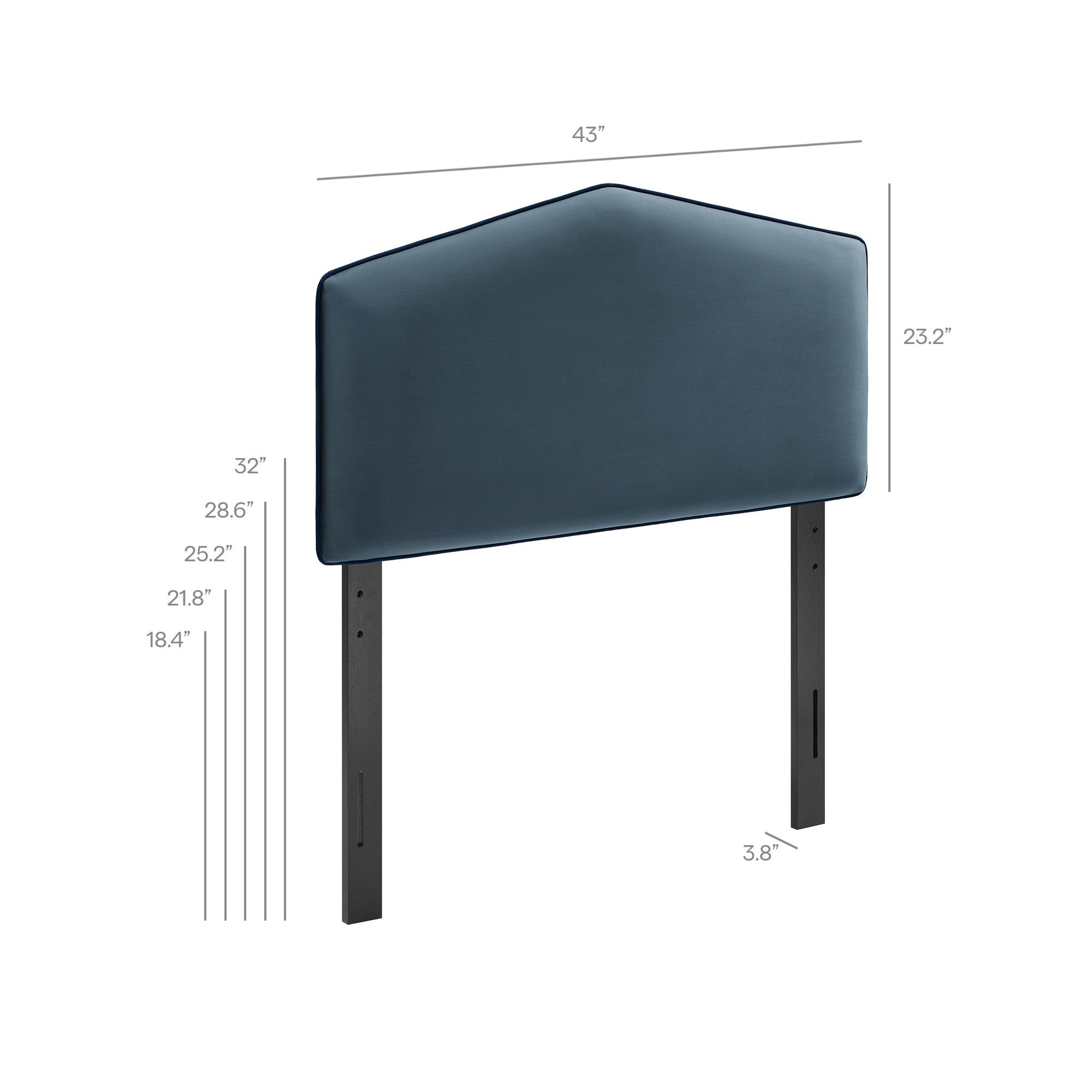 Cosette Performance Velvet Size Headboard