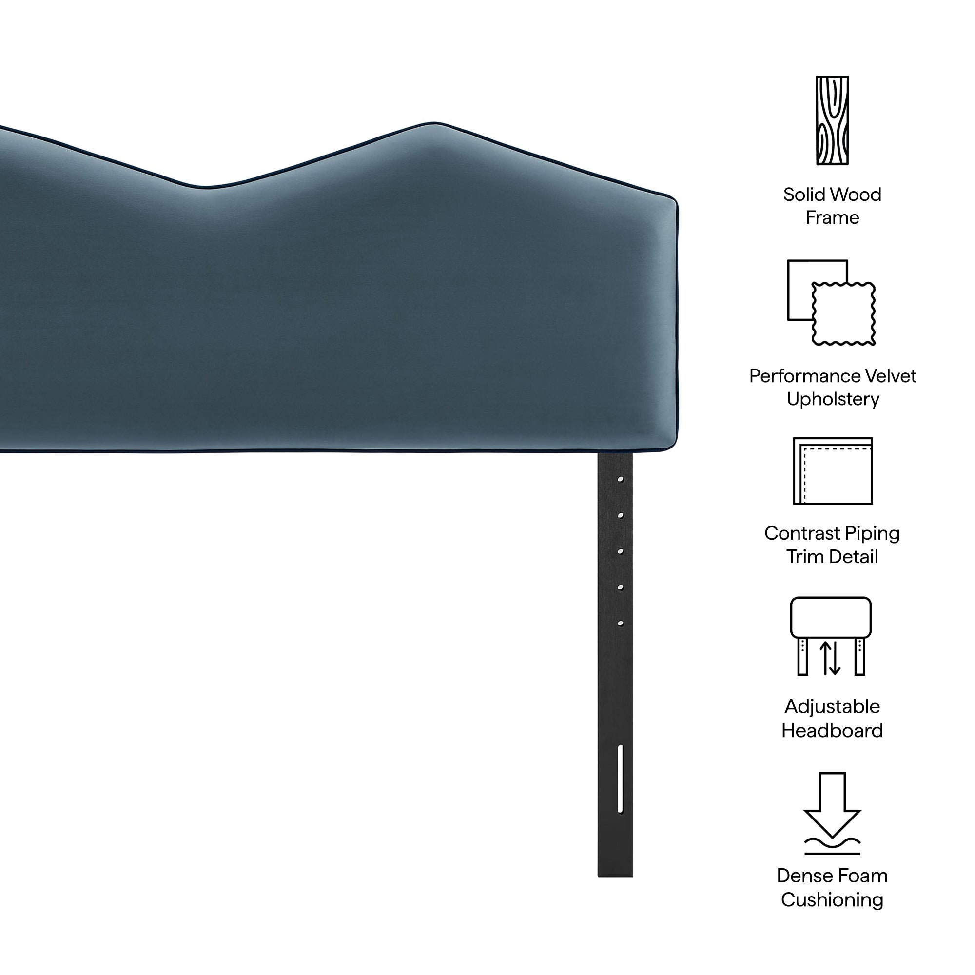Cosette Performance Velvet Size Headboard
