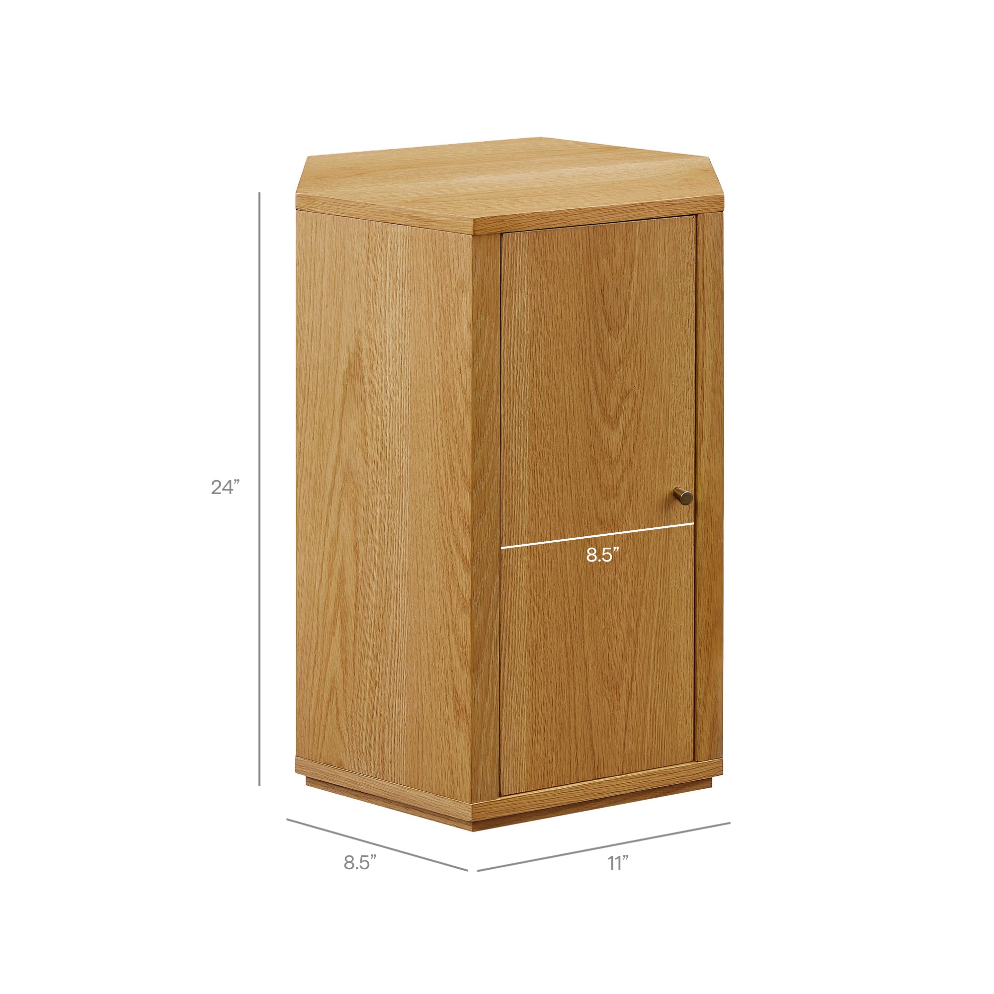 Kade Faceted Wood Side Table