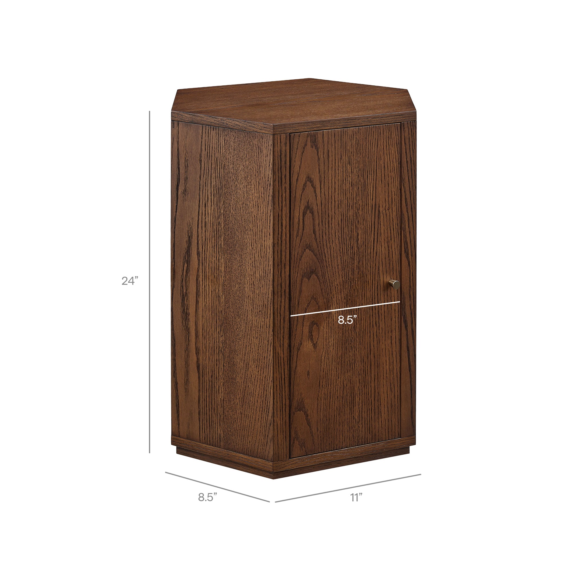Kade Faceted Wood Side Table