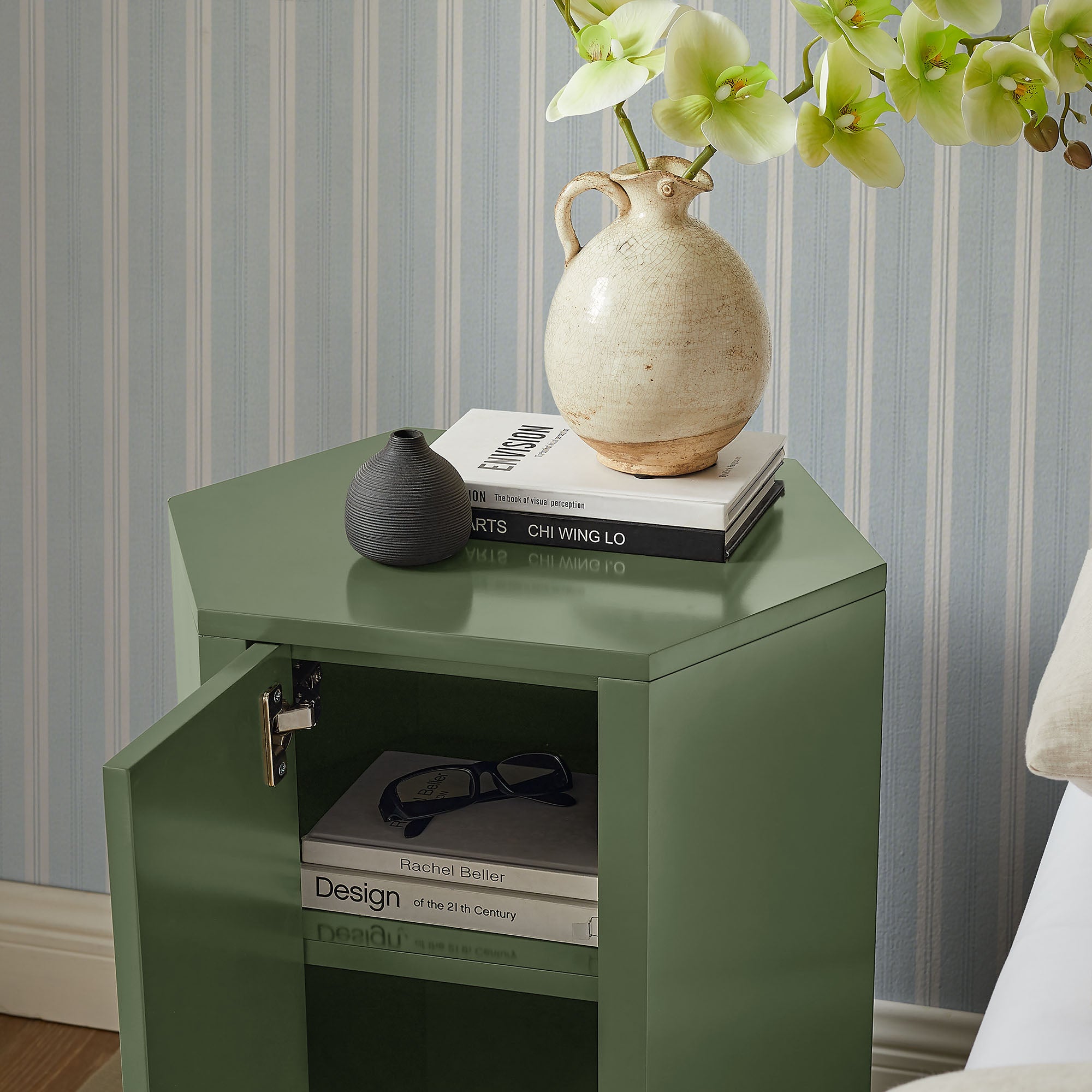 Kade Faceted Semi-Gloss Side Table
