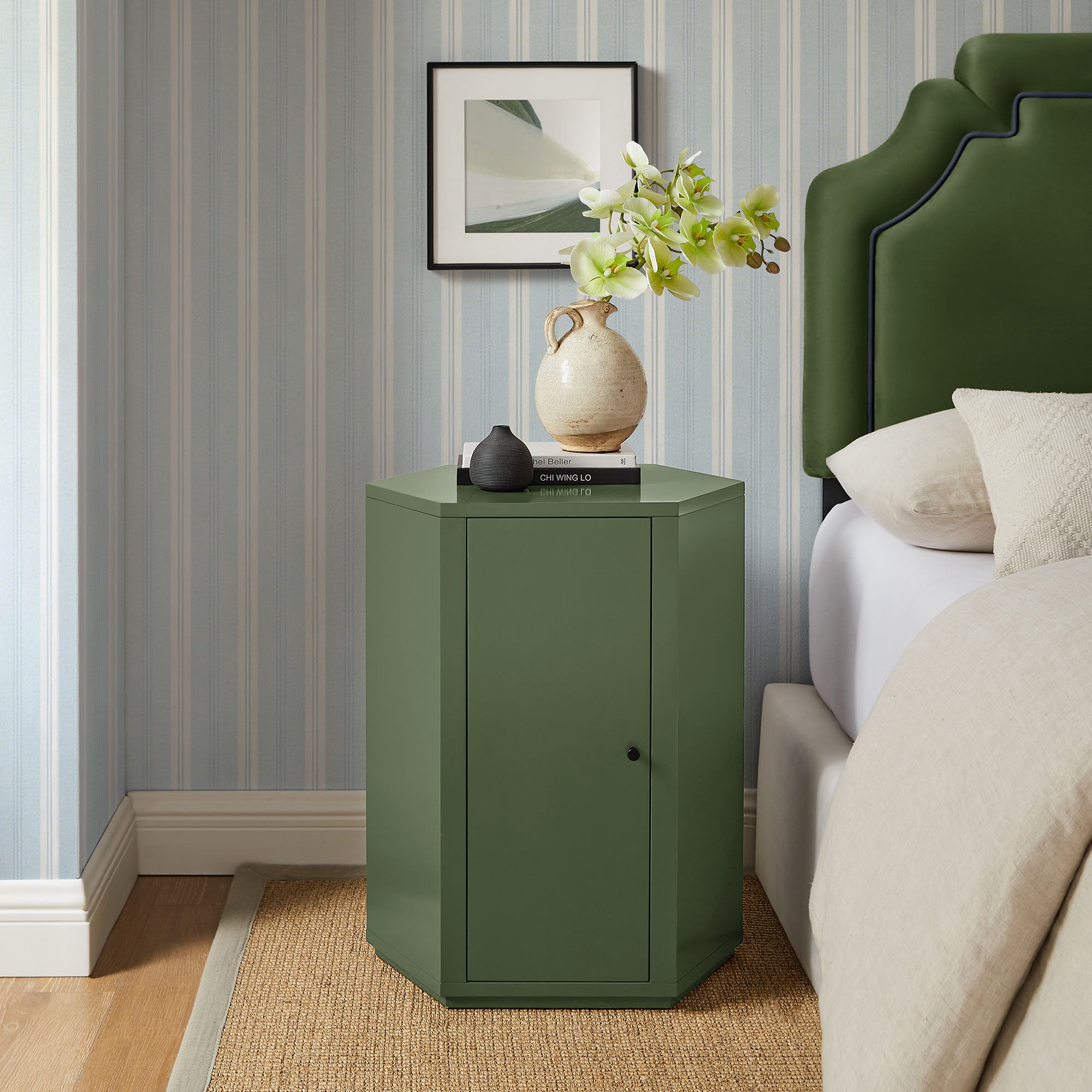 Kade Faceted Semi-Gloss Side Table