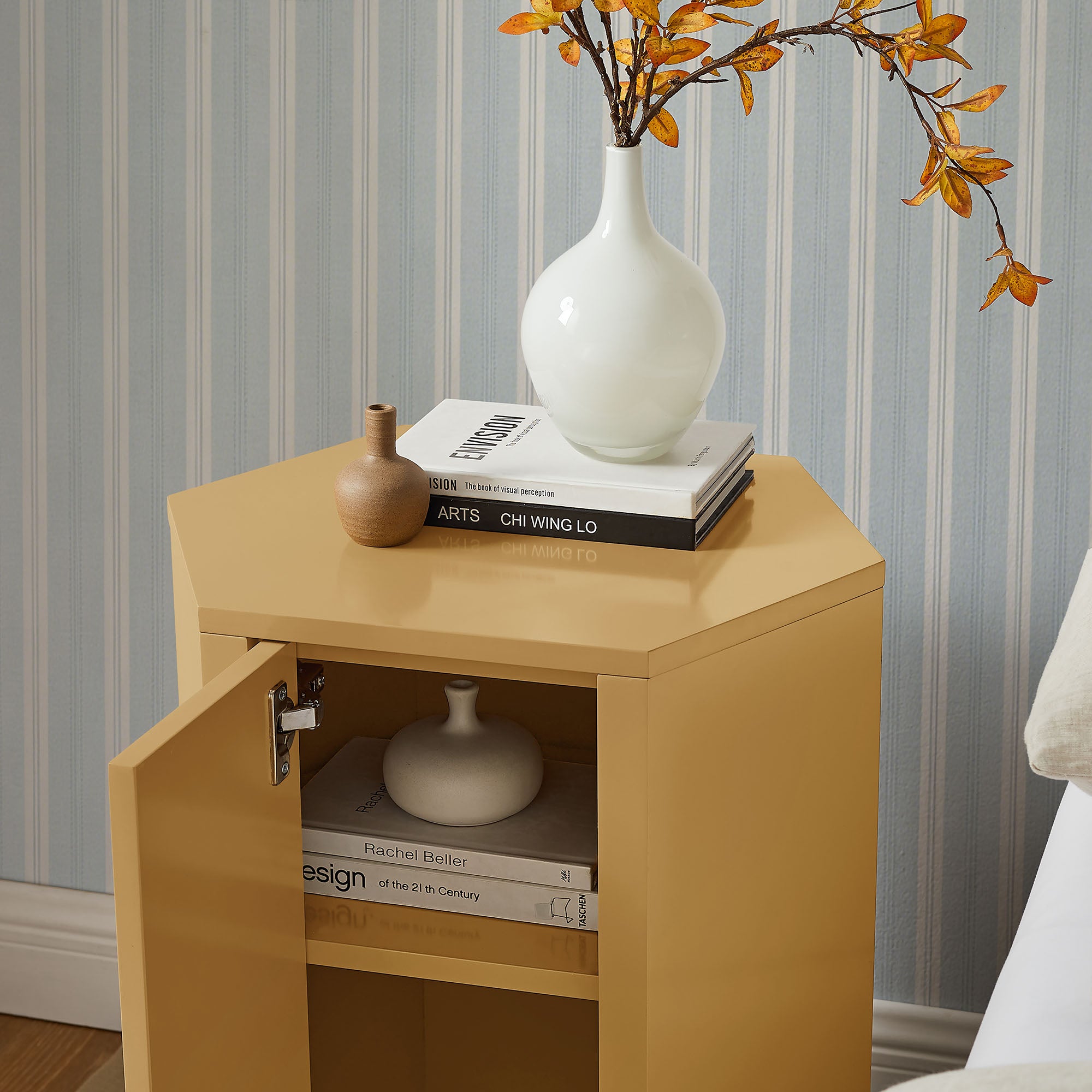 Kade Faceted Semi-Gloss Side Table