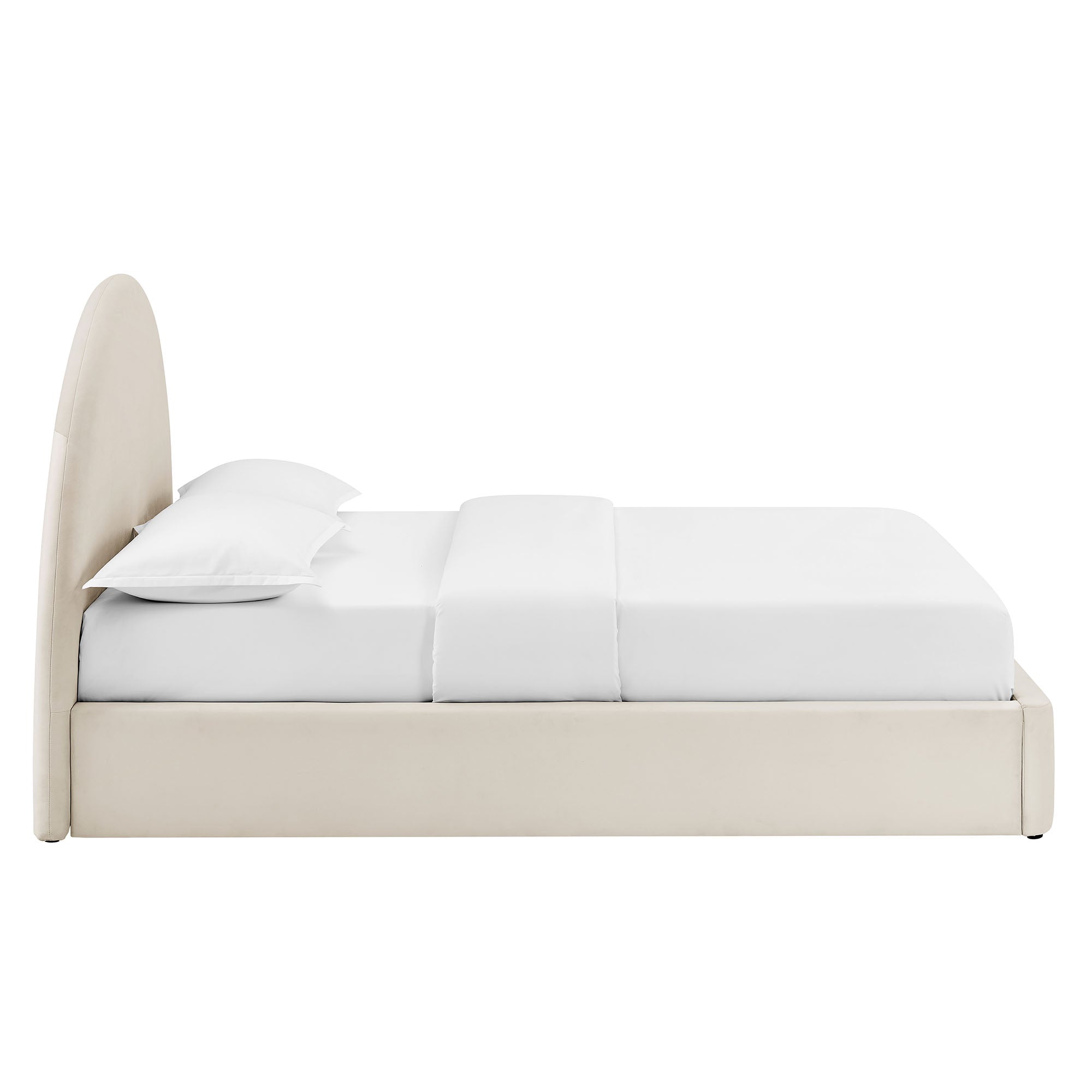 Resort Arched Performance Velvet Storage Platform Bed Frame
