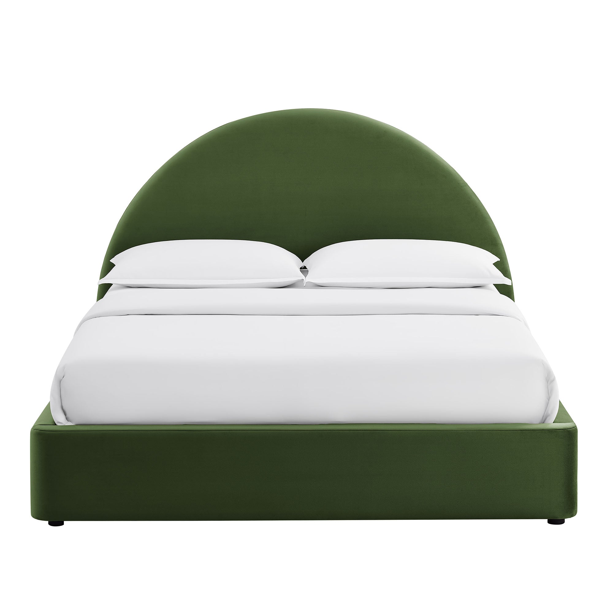 Resort Arched Performance Velvet Storage Platform Bed Frame