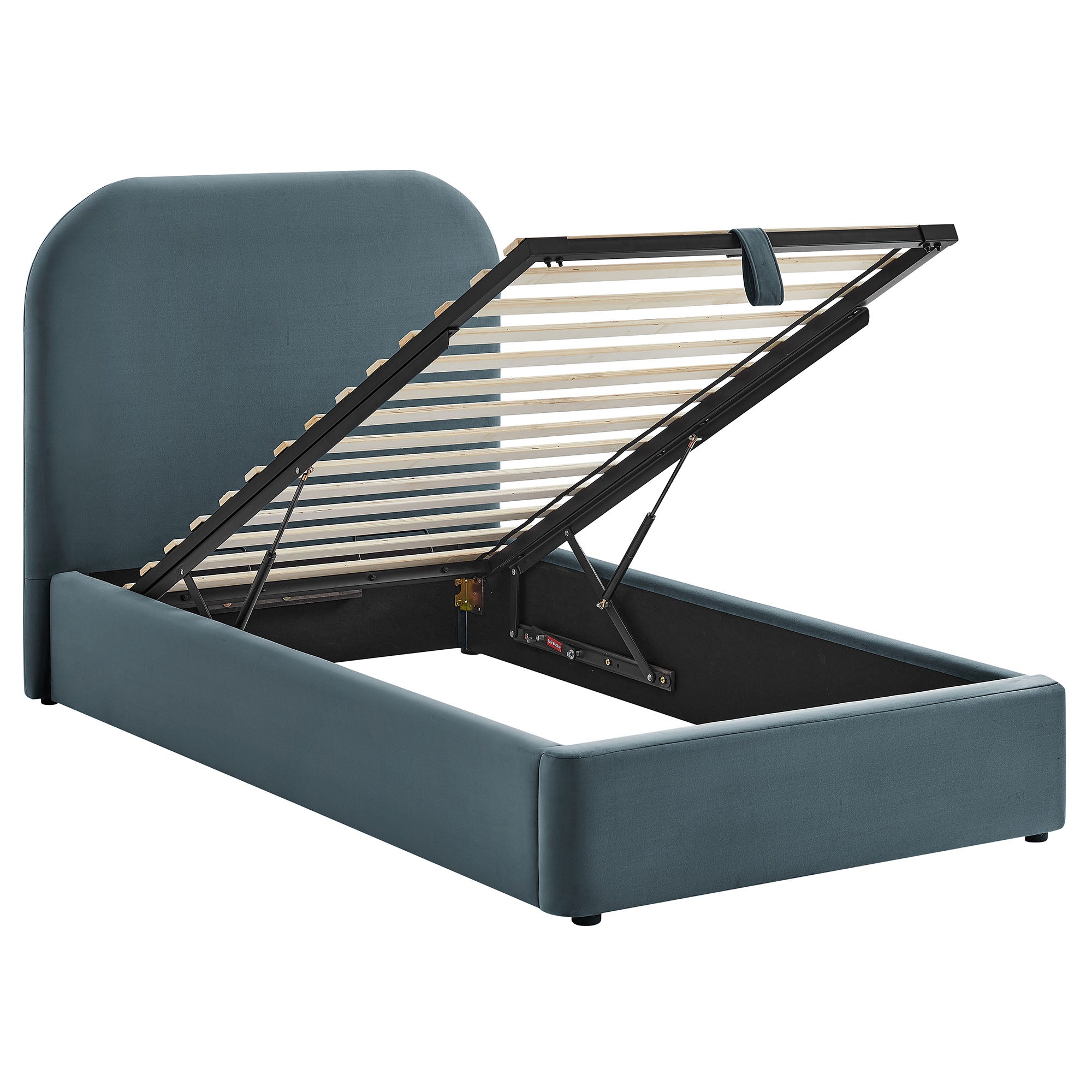 Keynote Performance Velvet Storage Platform Bed Frame