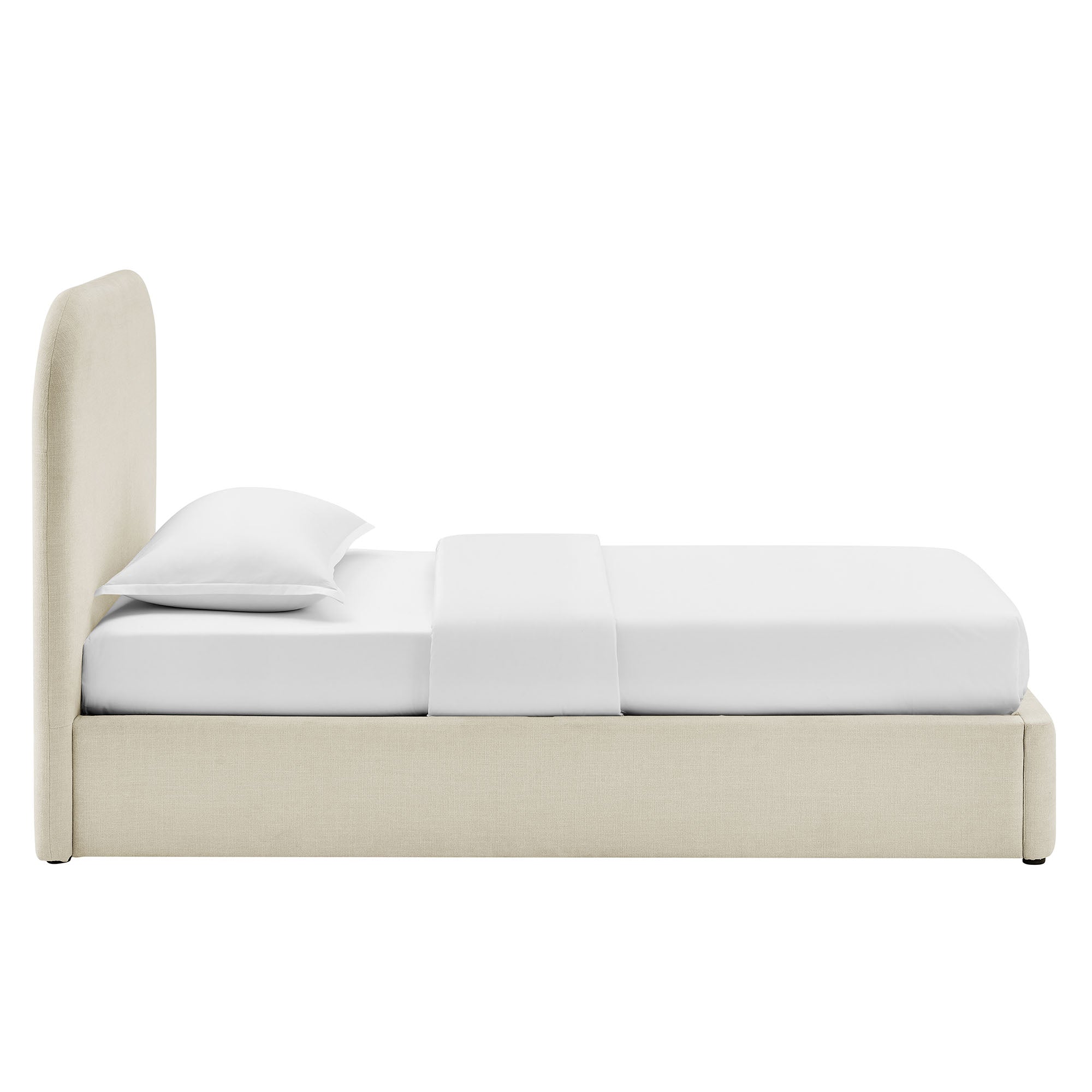 Keynote Fabric Upholstered Storage Platform Bed Frame