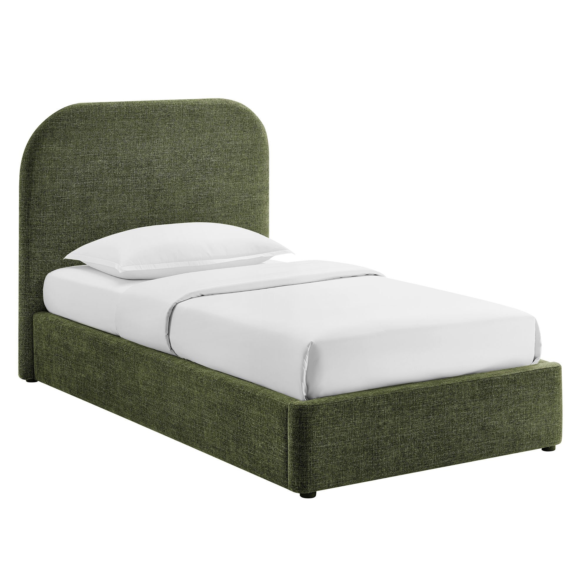 Keynote Fabric Upholstered Storage Platform Bed Frame