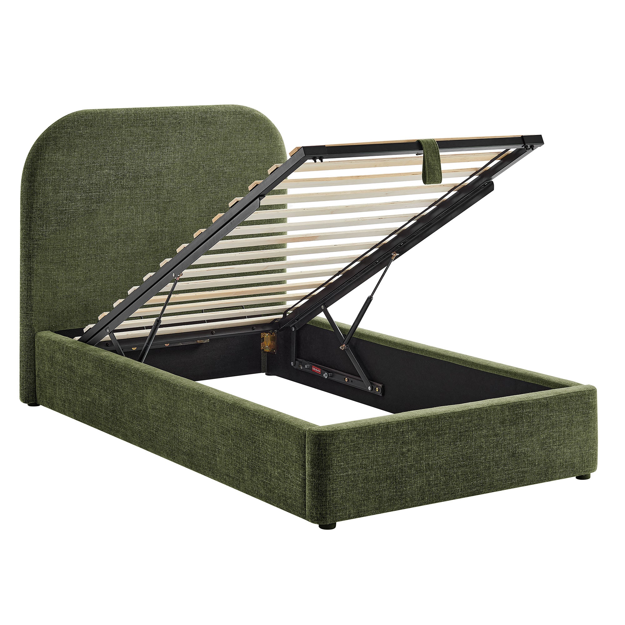 Keynote Fabric Upholstered Storage Platform Bed Frame
