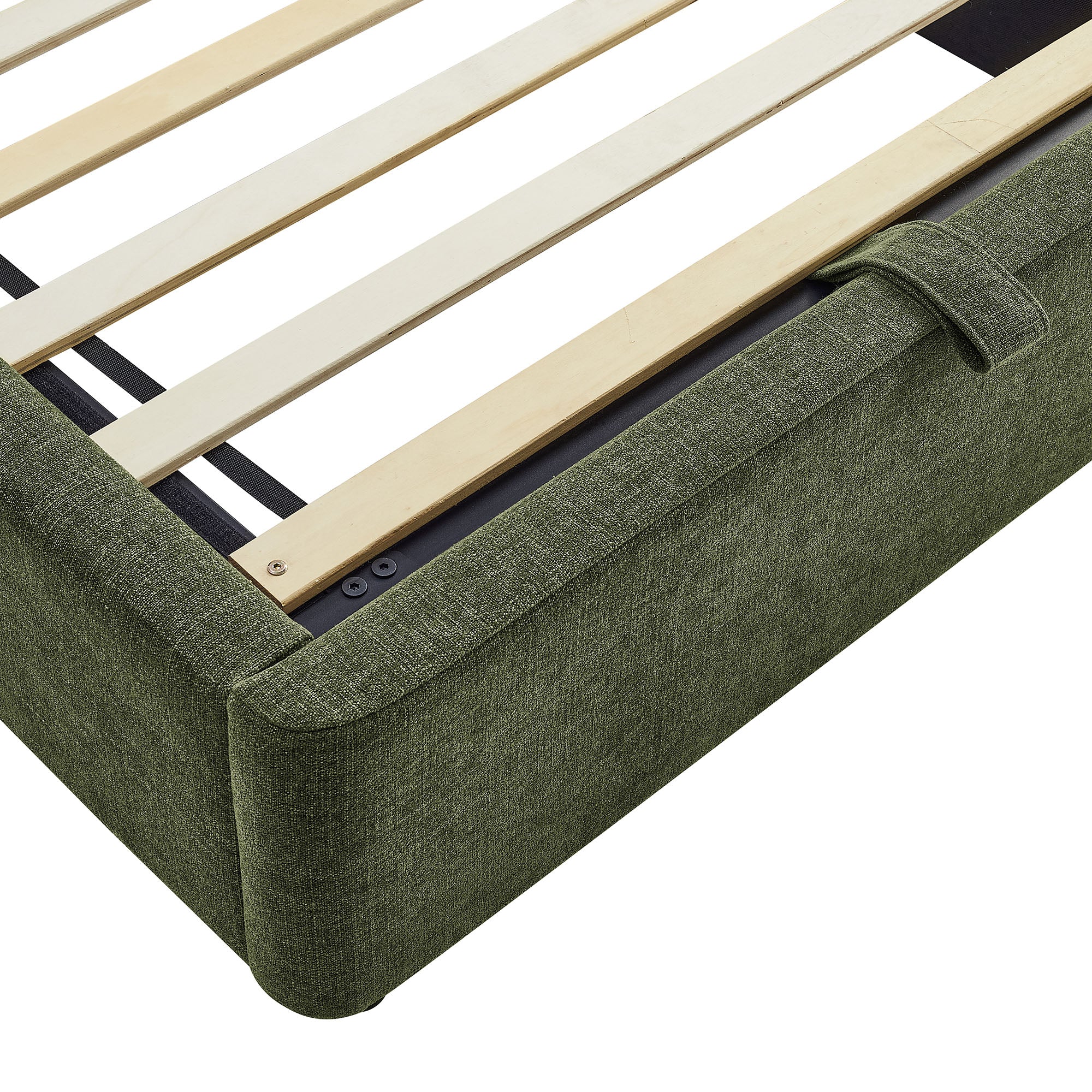 Keynote Fabric Upholstered Storage Platform Bed Frame