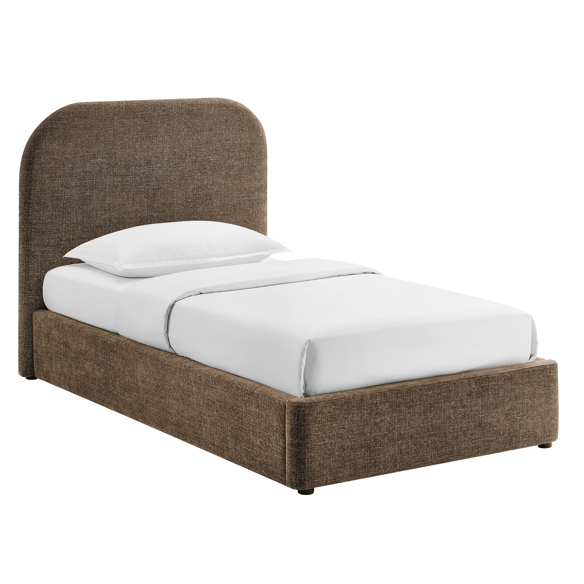 Keynote Fabric Upholstered Storage Platform Bed Frame