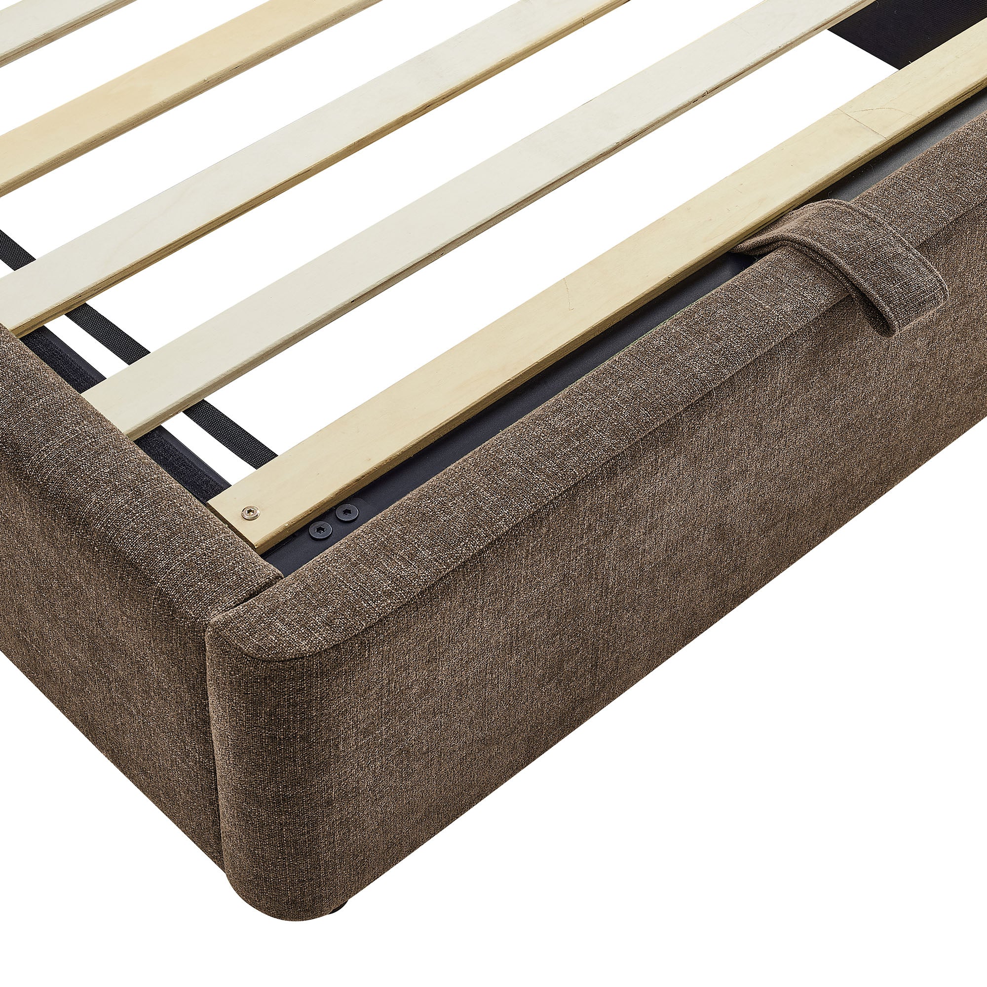 Keynote Fabric Upholstered Storage Platform Bed Frame