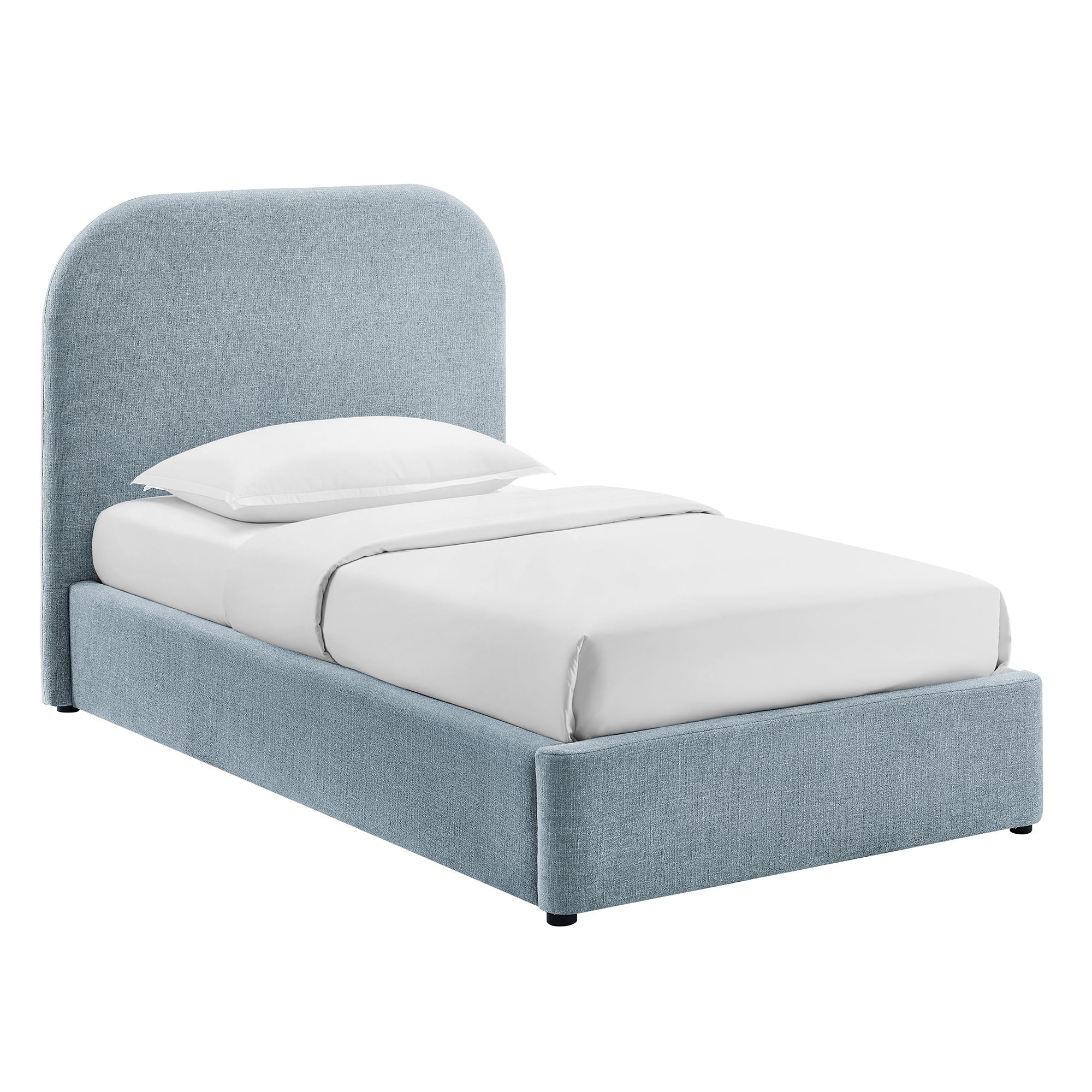 Keynote Fabric Upholstered Storage Platform Bed Frame