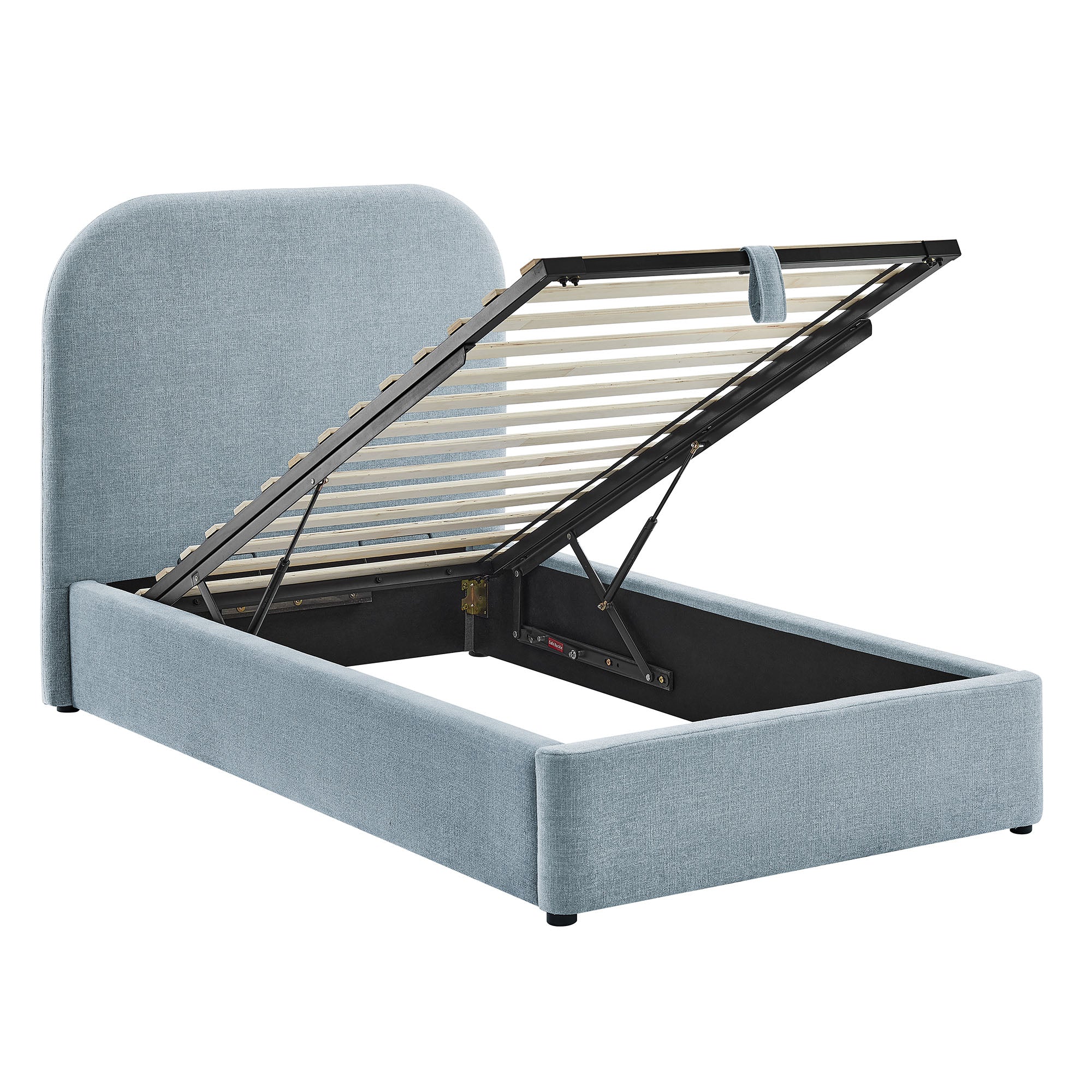 Keynote Fabric Upholstered Storage Platform Bed Frame