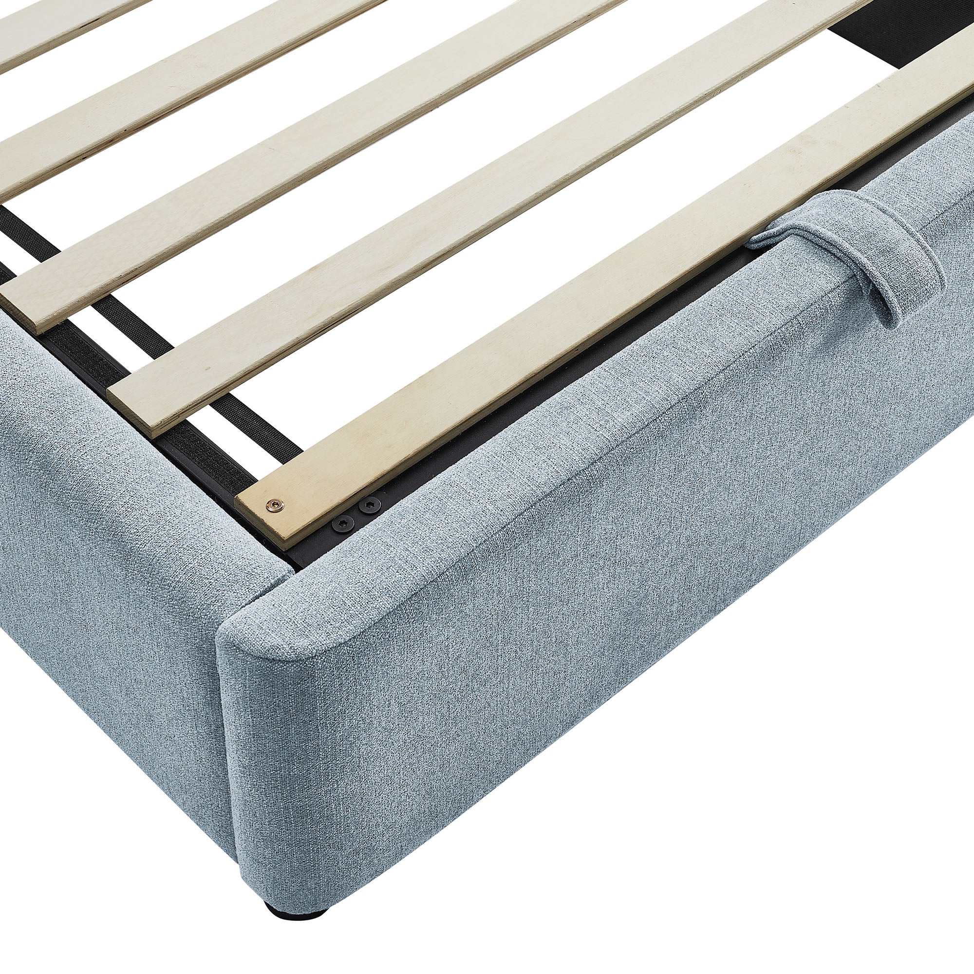 Keynote Fabric Upholstered Storage Platform Bed Frame