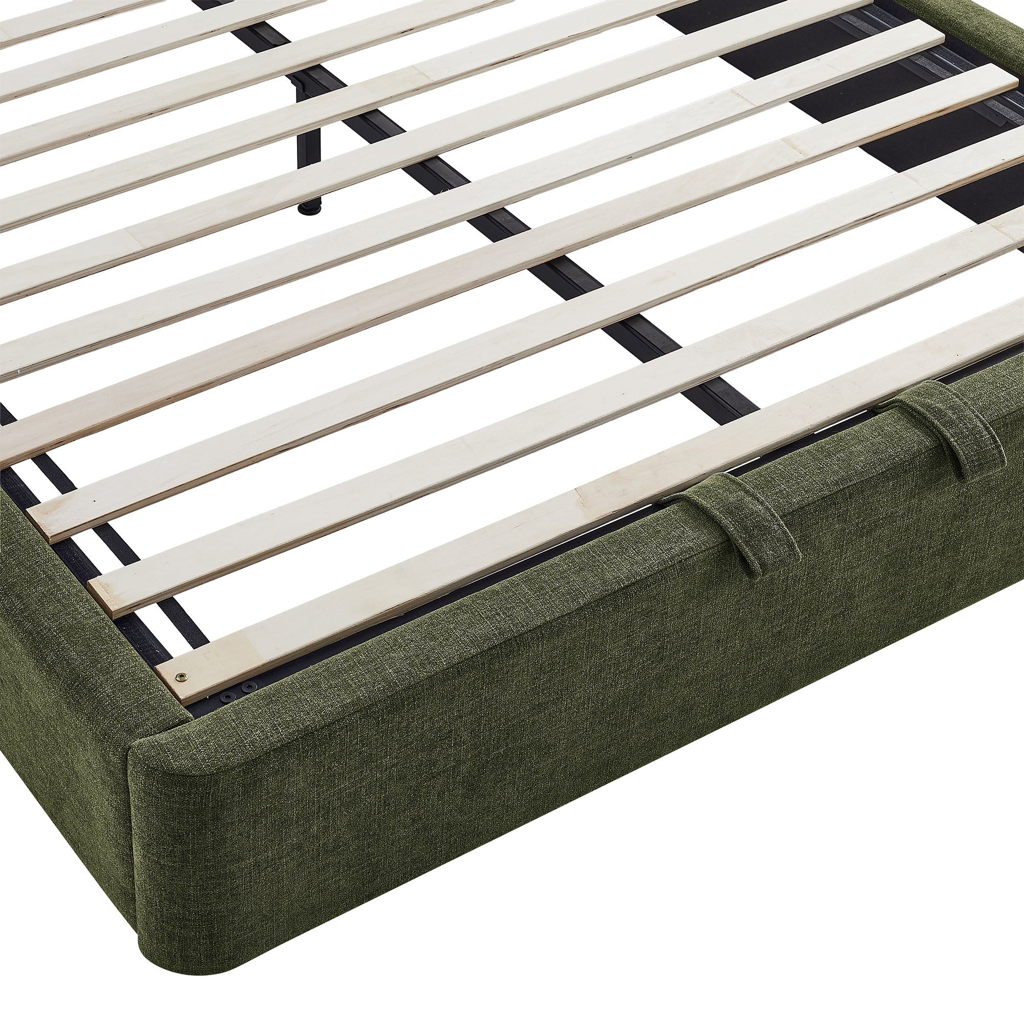 Keynote Fabric Upholstered Storage Platform Bed Frame