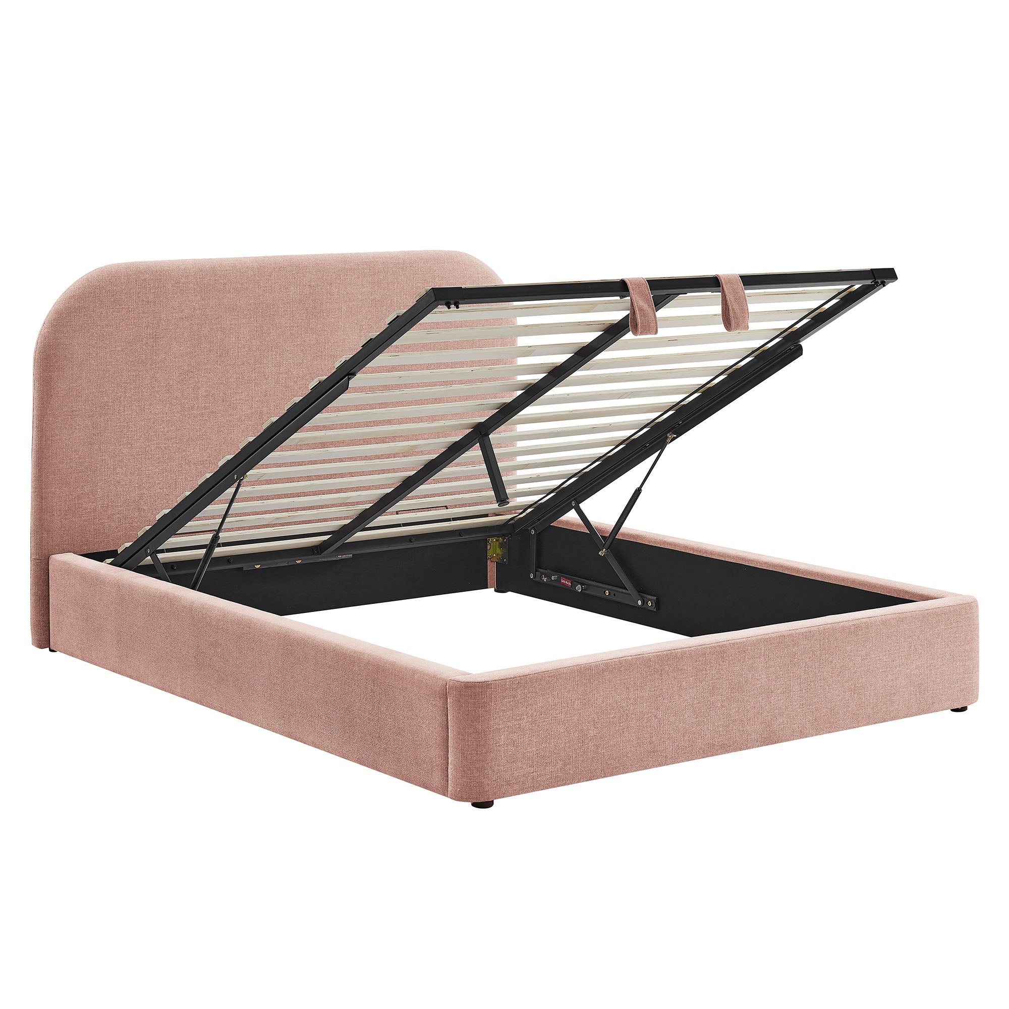 Keynote Fabric Upholstered Storage Platform Bed Frame
