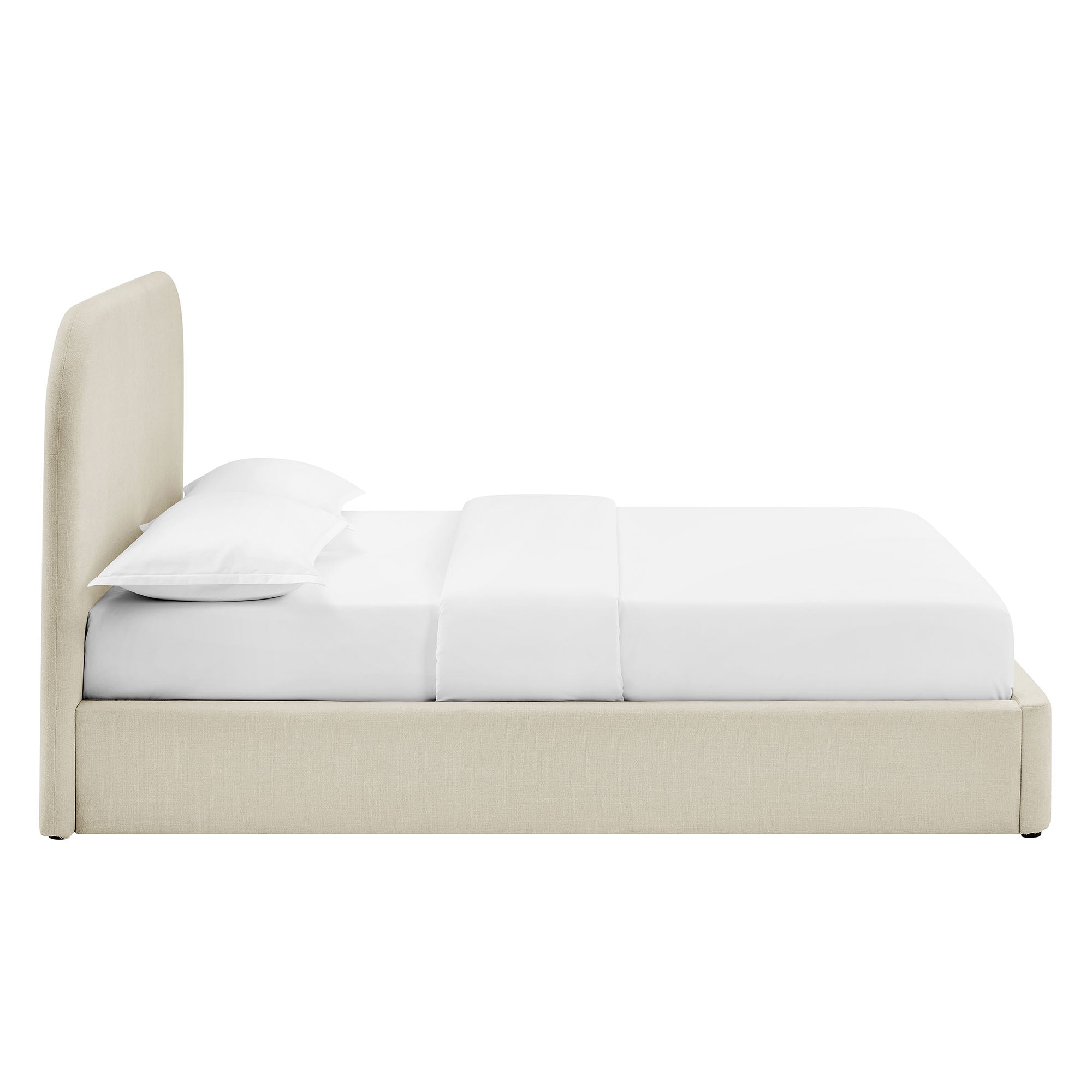Keynote Fabric Upholstered Storage Platform Bed Frame