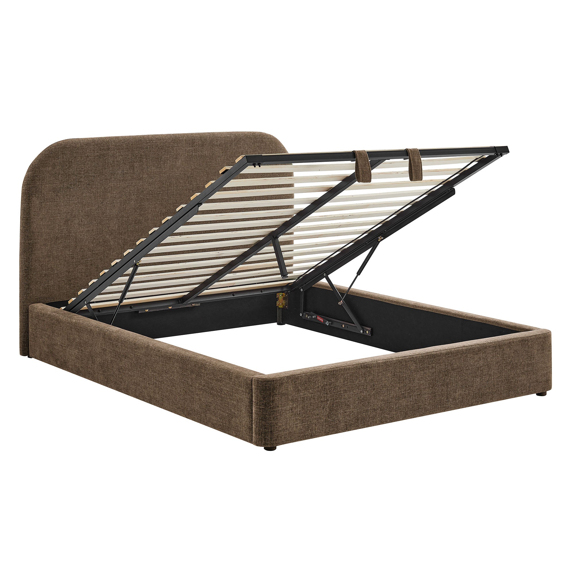 Keynote Fabric Upholstered Storage Platform Bed Frame