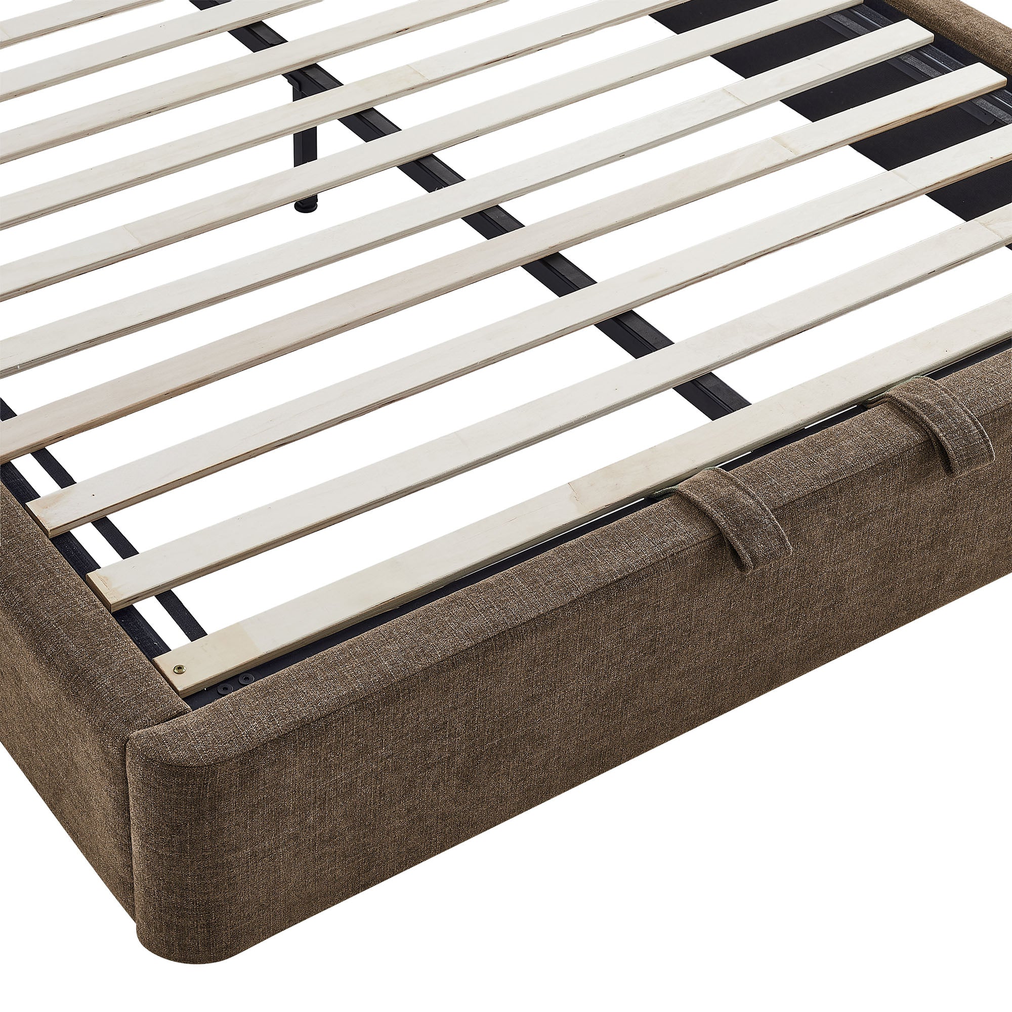 Keynote Fabric Upholstered Storage Platform Bed Frame