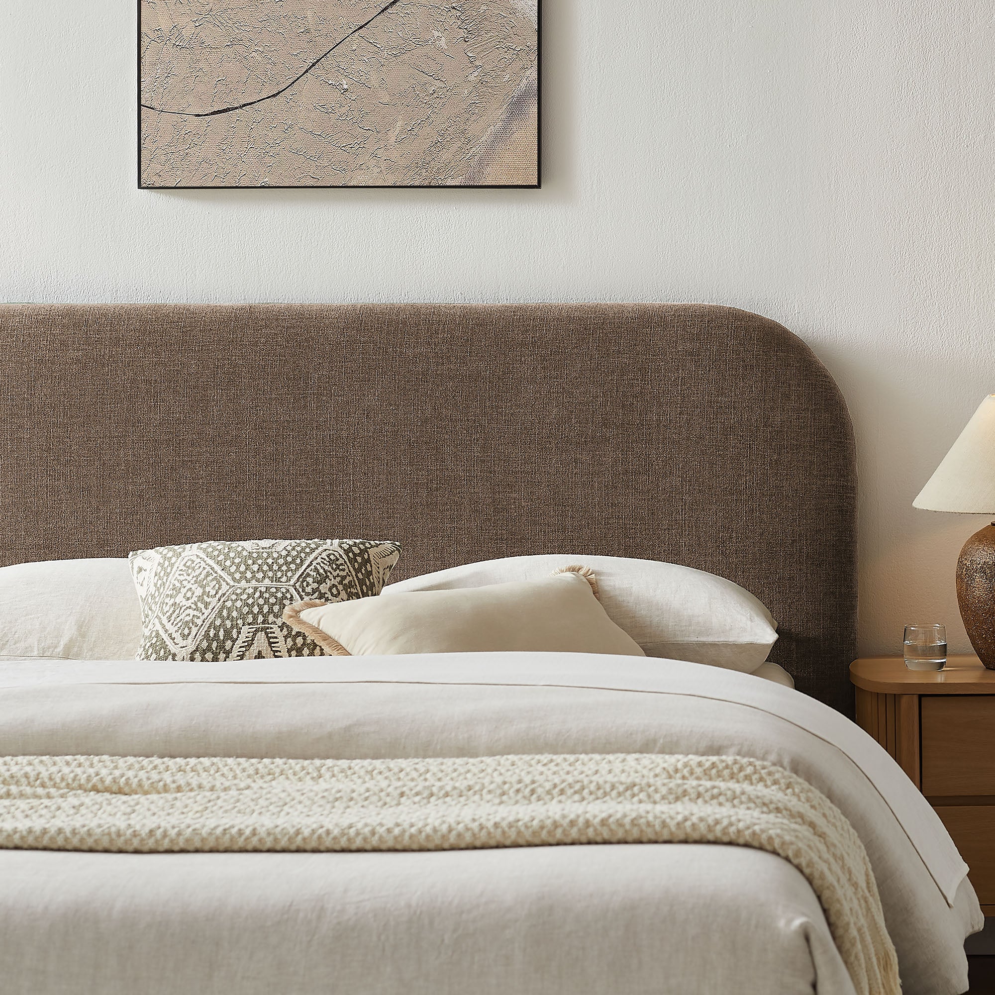 Keynote Fabric Upholstered Storage Platform Bed Frame