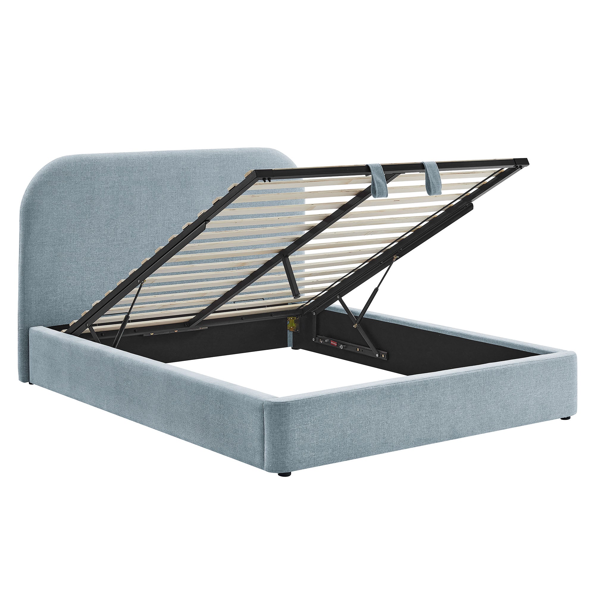 Keynote Fabric Upholstered Storage Platform Bed Frame