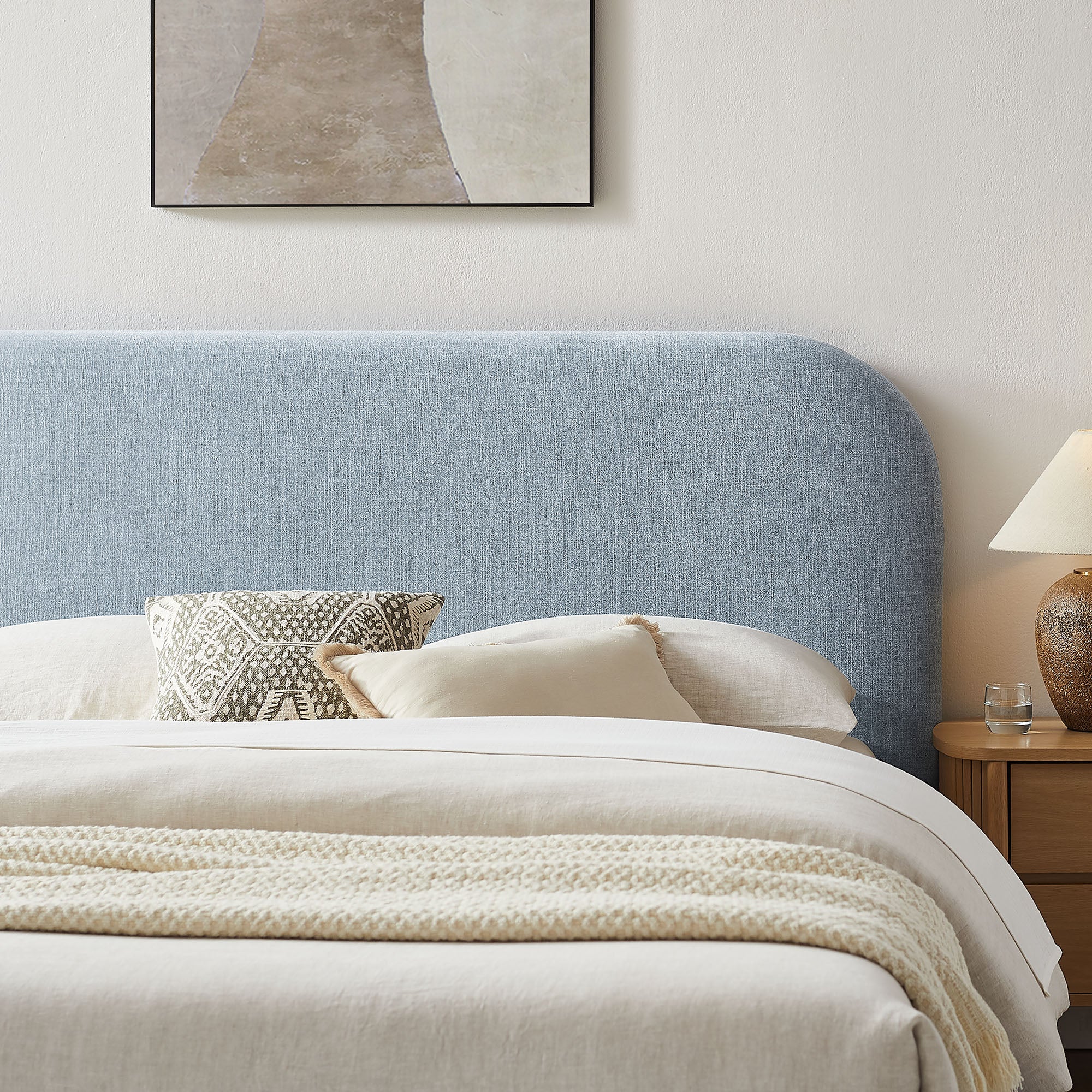 Keynote Fabric Upholstered Storage Platform Bed Frame